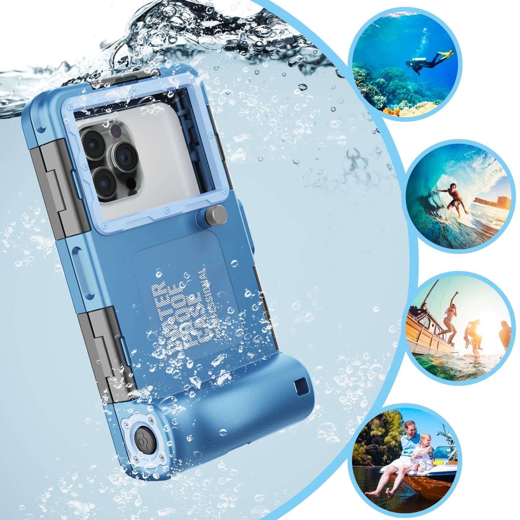 Galaxy A21 Waterproof Phone Case for Samsung Galaxy A21 with Screen Protector Snowproof Shockproof Dustproof Full Body Protective Phone Case Cover for Samsung A21 Teal 3