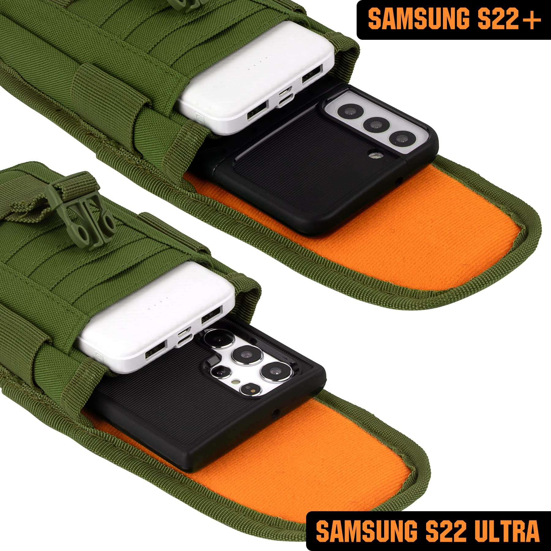 IronSeals Tactical Cell Phone Holster Pouch, Smartphone Pouch Cellphone Case Gadget Bag Molle Attachment Belt Holder Waist Bag for 4.7"-6.9" with US Flag Patch and Gear Clip for iPhone 16 Pro 2