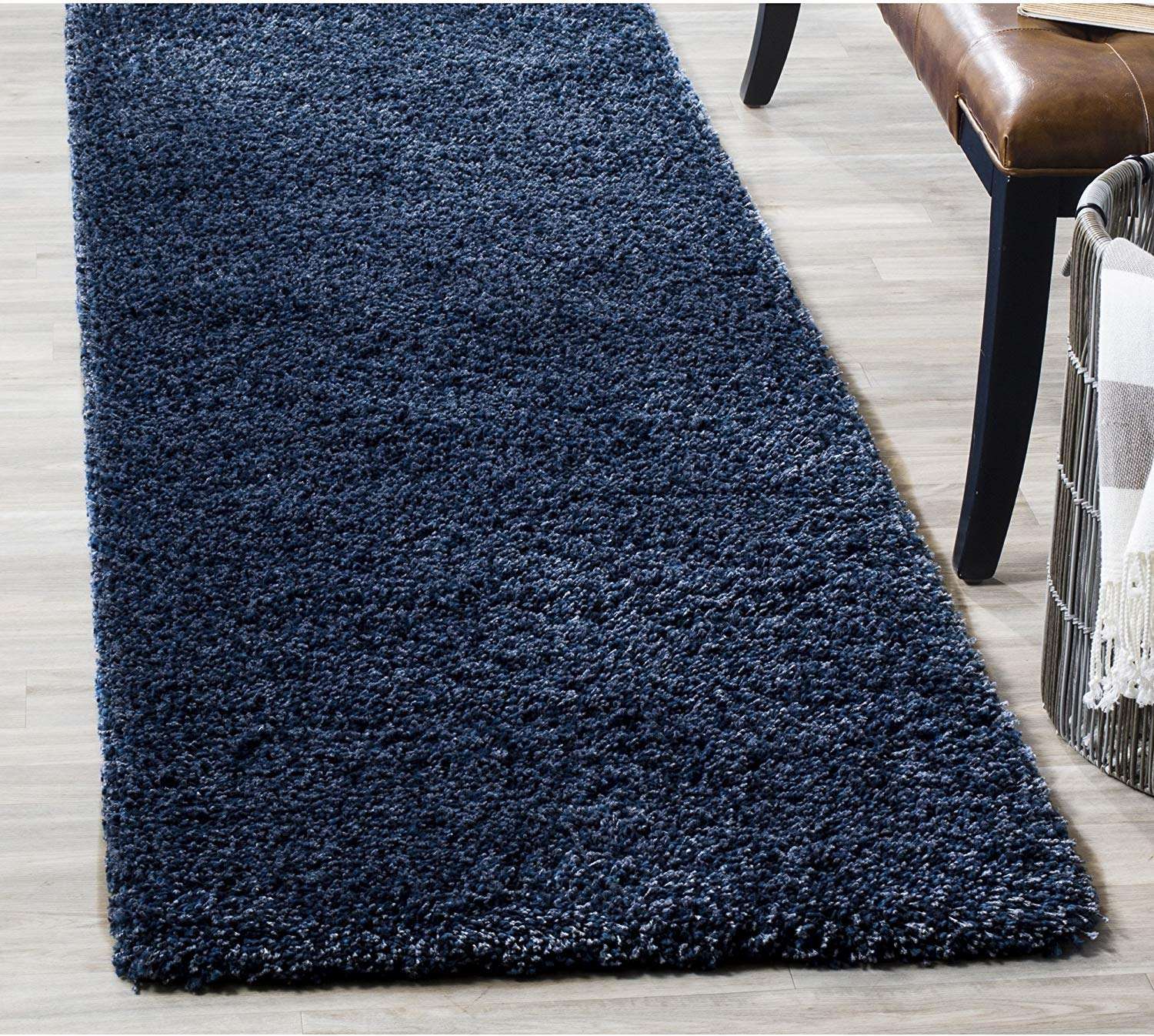 Genius Decors Traditional Contemporary Rug (Navy Blue, Polyester, 2 X 6 Feet) 3