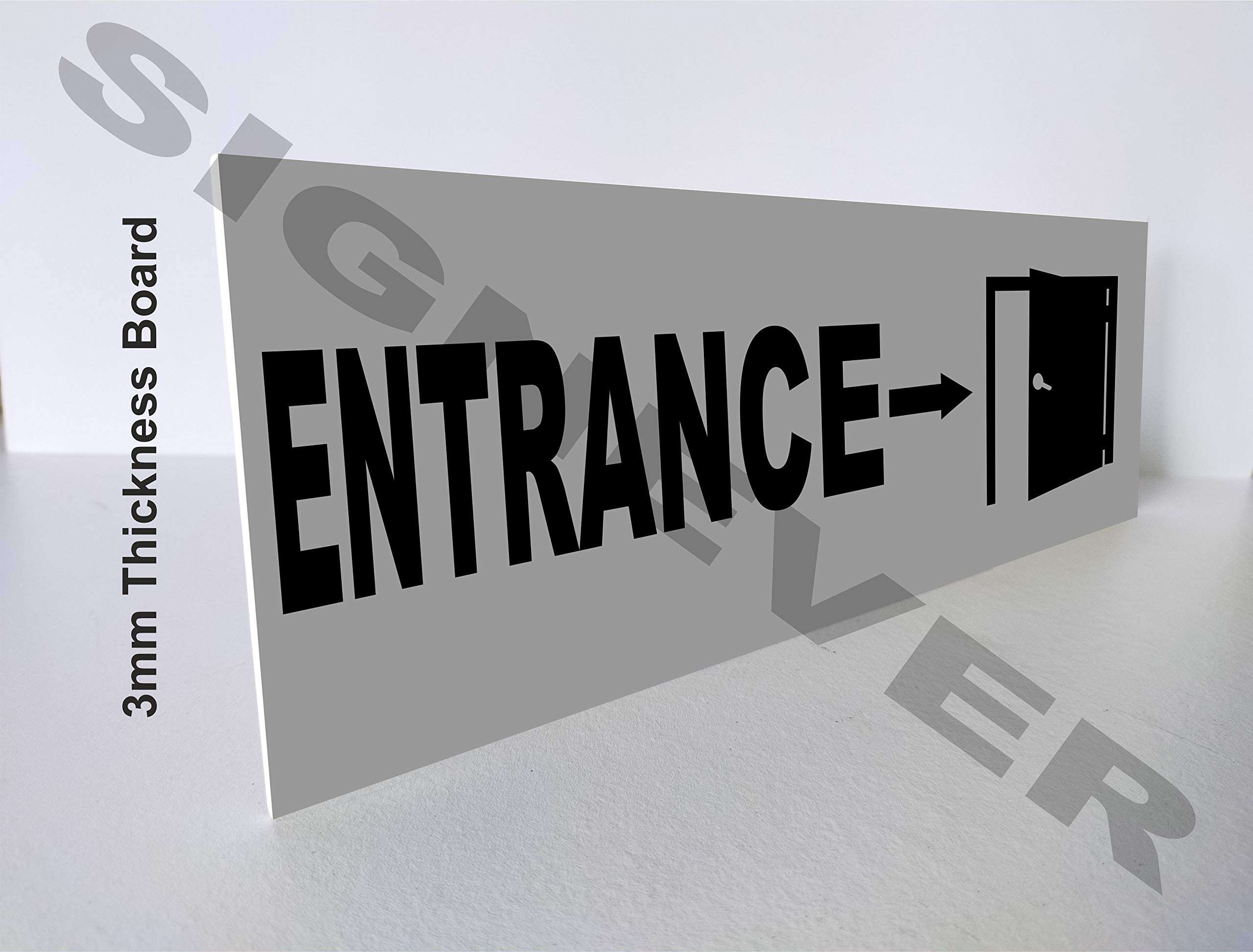 SIGN EVER Entrance Right Side Sign Board Bank Office Hospital School Hotel Collage Factory Signage Boards L x H 30 Cm x 10 Cm Pack Of 1 2