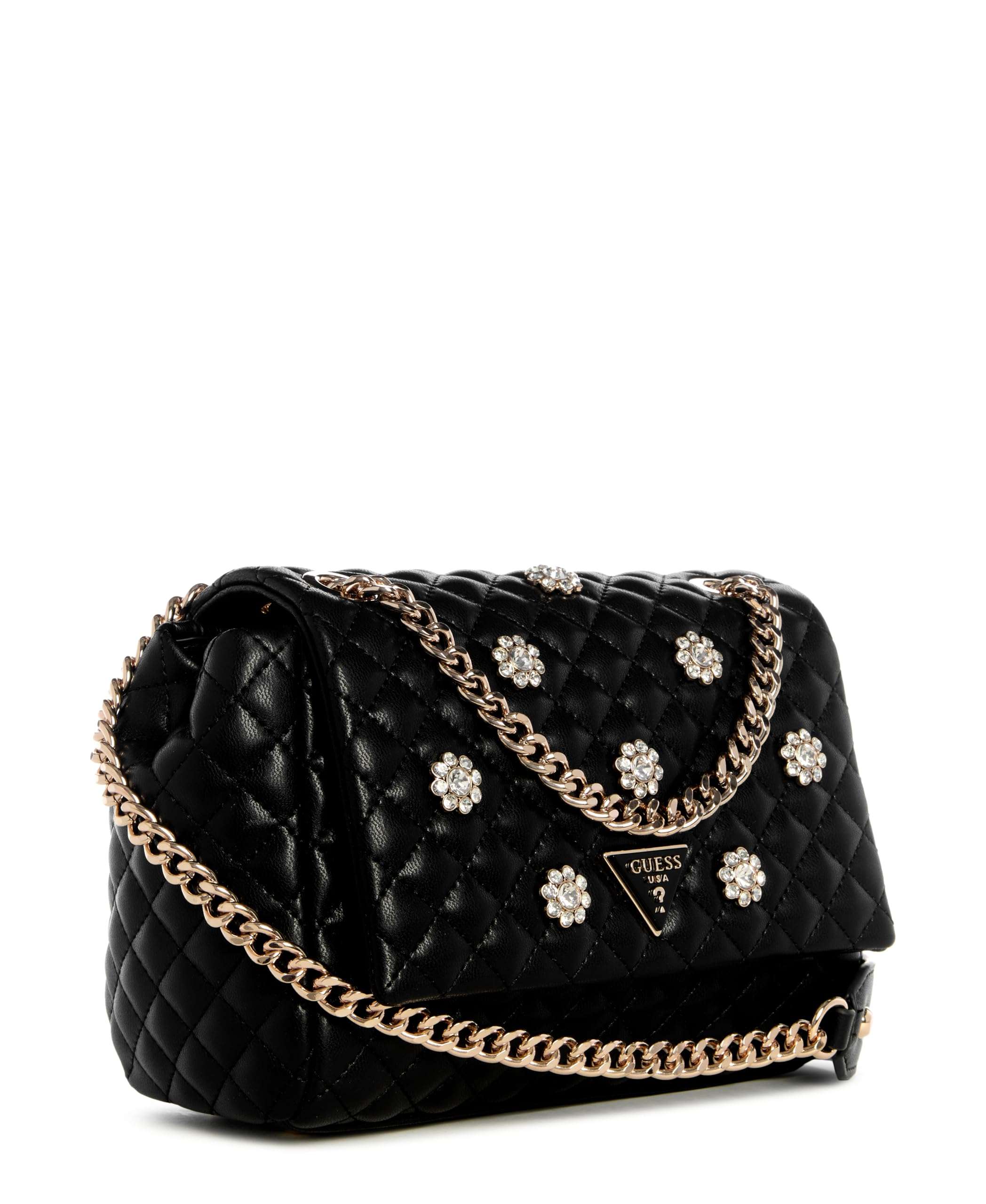 GUESS Everlee Convertible Crossbody Flap, Black 3