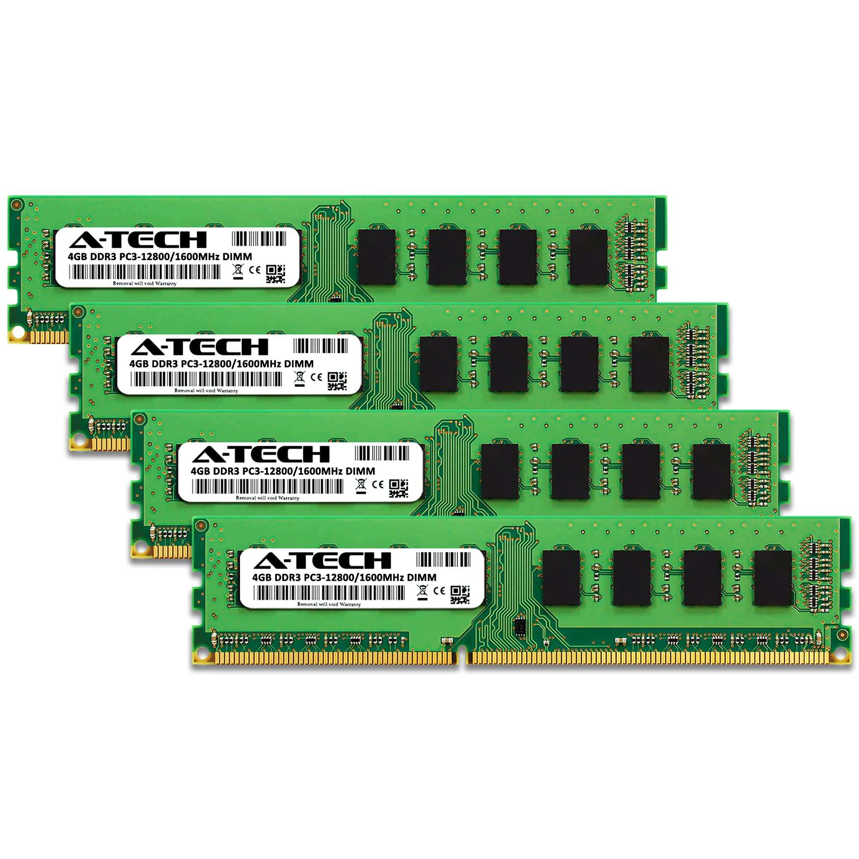 A-Tech 16GB Kit (4x4GB) RAM for Dell OptiPlex 9020, 9010, 7020, 7010, XE2 (SFF/MT/DT) | DDR3 1600 MHz DIMM PC3-12800 UDIMM Memory Upgrade 2