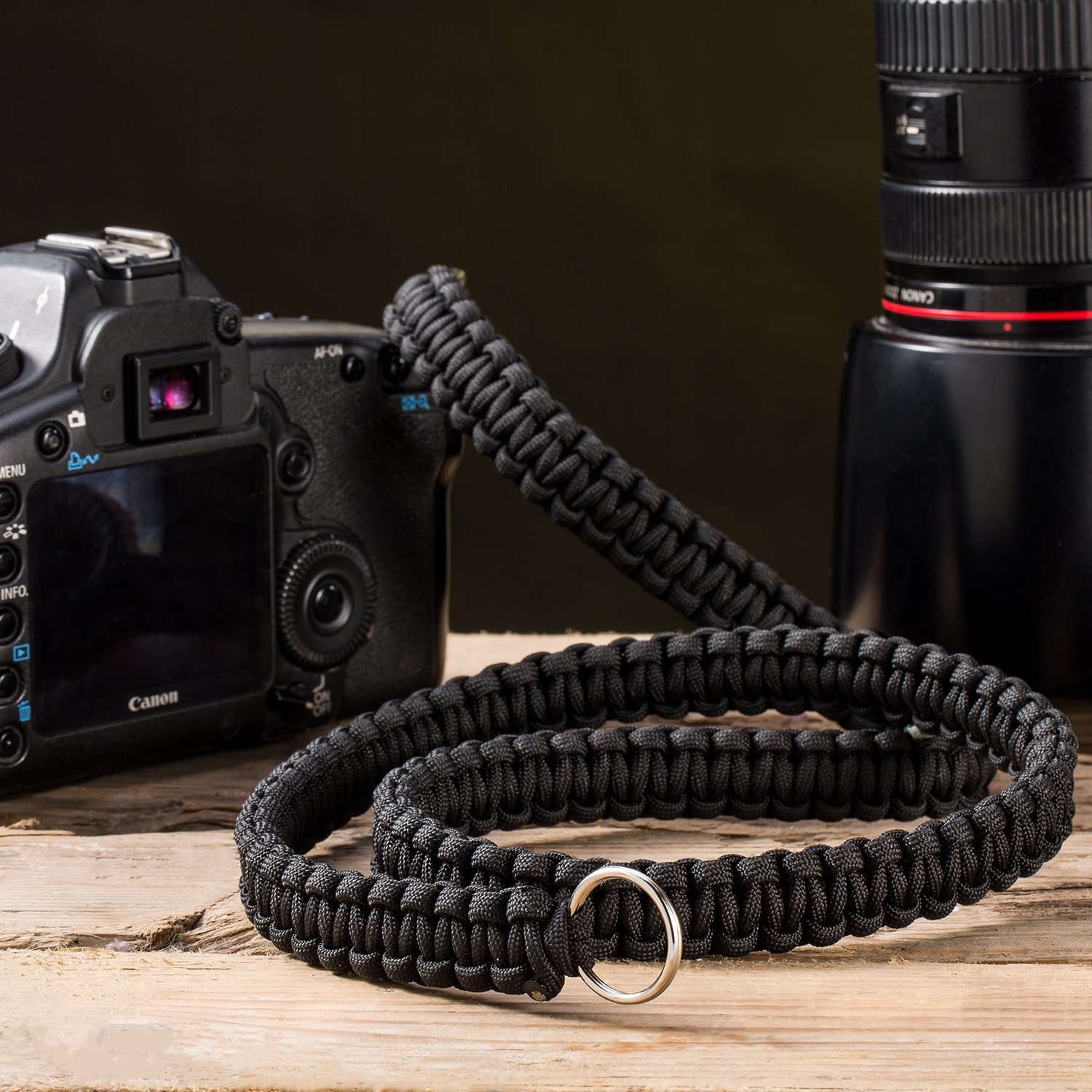 SOMA Camera Strap Paracord 550lb Vintage Camcorder Shoulder Neck Strap Belt for Canon Nikon Sony Olympus SLR DSLR Cameras (Black) 6