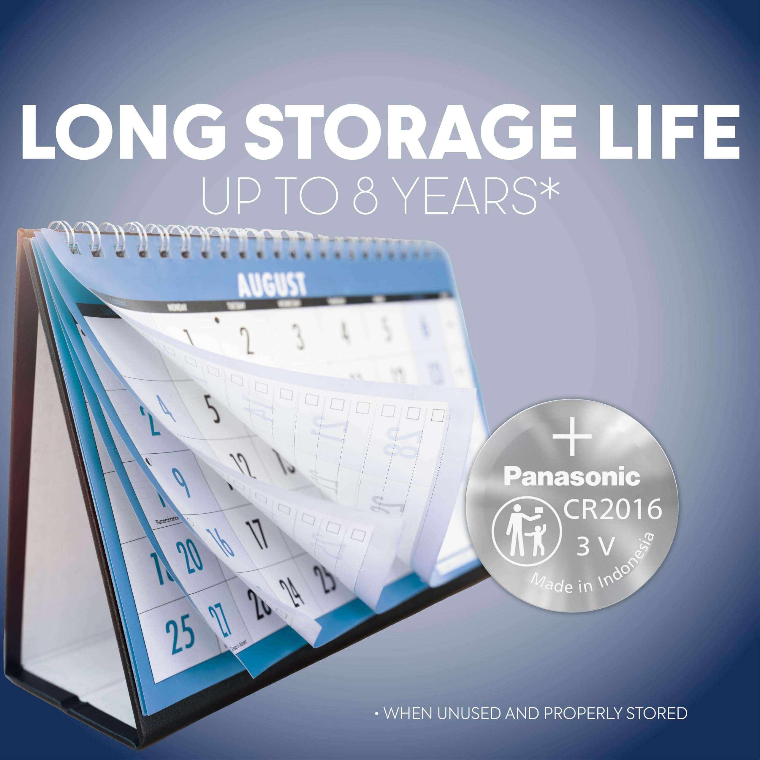 Panasonic CR2016 3.0 Volt Long Lasting Lithium Coin Cell Batteries in Child Resistant, Standards Based Packaging, 10-Battery Pack 5