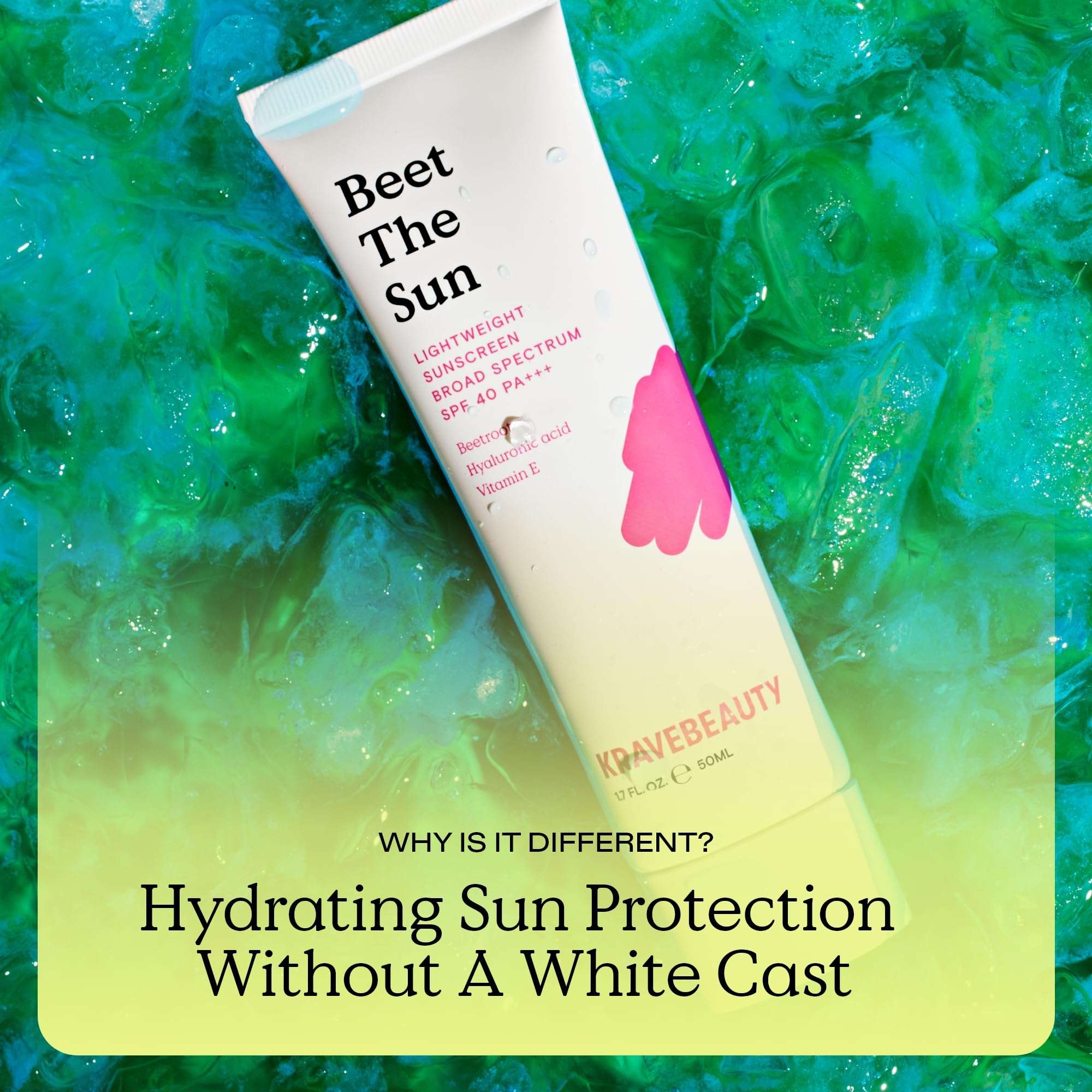 KraveBeauty Beet The Sun SPF 40 PA+++ Broad Spectrum Sunscreen Duo, Daily Non-Greasy Chemical SPF Duo, No White Cast or Pilling, For All Skin Types, Vegan & Cruelty Free, 1.7 fl oz x2 6