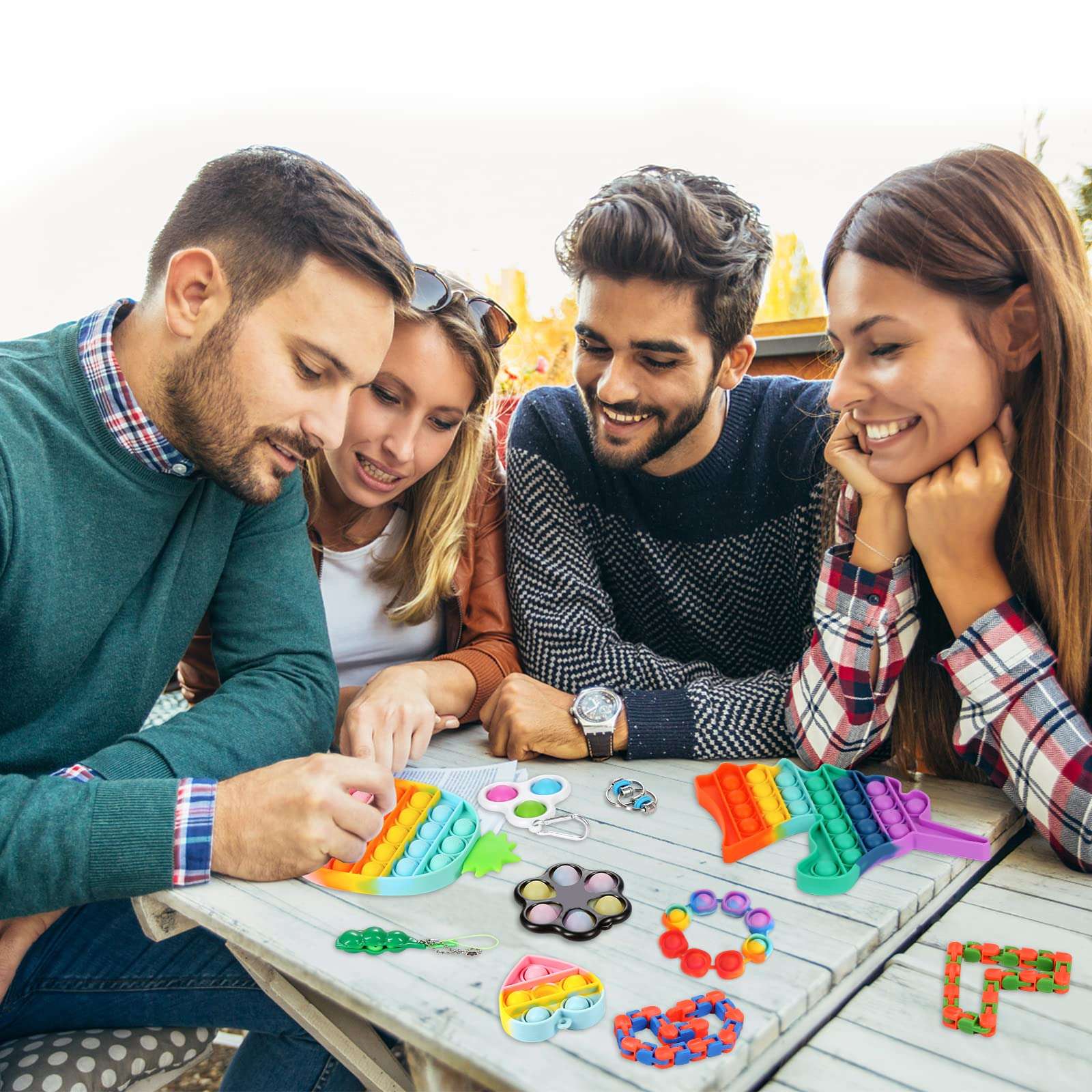 Fescuty Fidget Toys Pack Set Pop Fidgets Toy Sets Packs Fidget Toys Pack Stress Relief and Anti-Anxiety Tools Sensory Toys… (23 Packs) 6