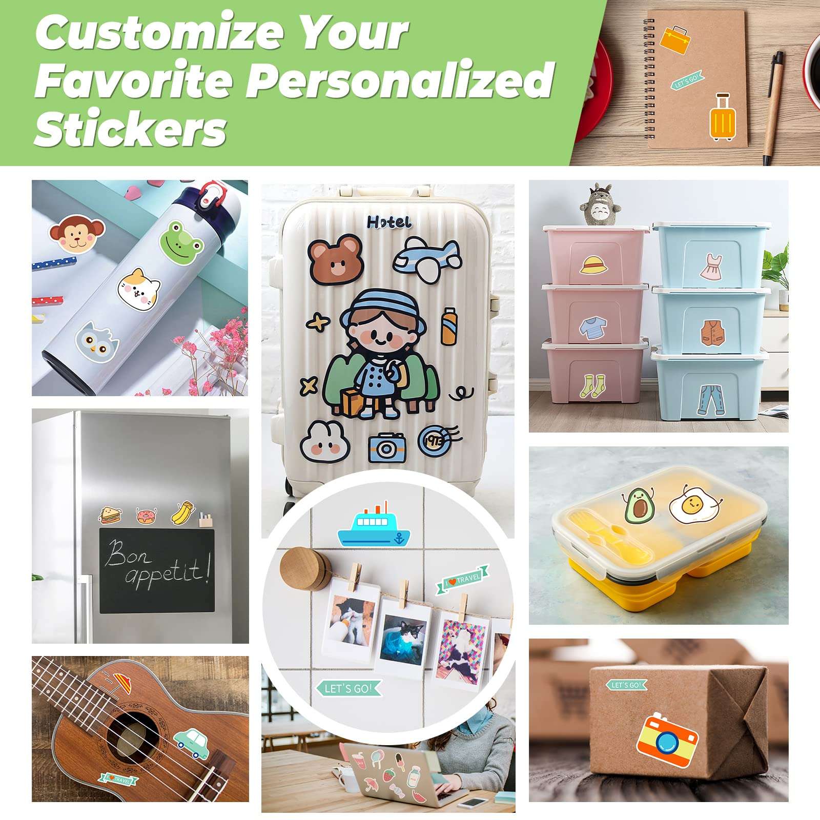 Topcolor Sticker Photo Paper 8.5 x 11 Inch Glossy Photo Quality Paper 50 Sheets Self-Adhesive Paper for Inkjet Printers Sticky Paper Printable White, 135 gsm, 50 Count Pack 5