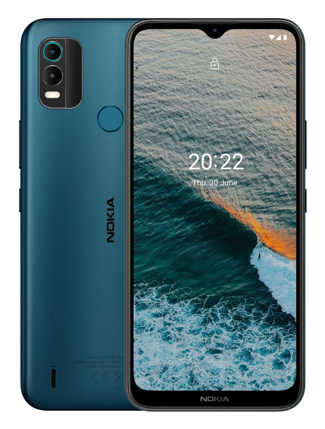 Nokia C21 Plus | Android 11 (Go Edition) | Unlocked GSM Smartphone | 2-Day Battery | Dual SIM | 2/64GB | 6.52-Inch Screen | Cyan | Not Compatible with Verizon or AT&T