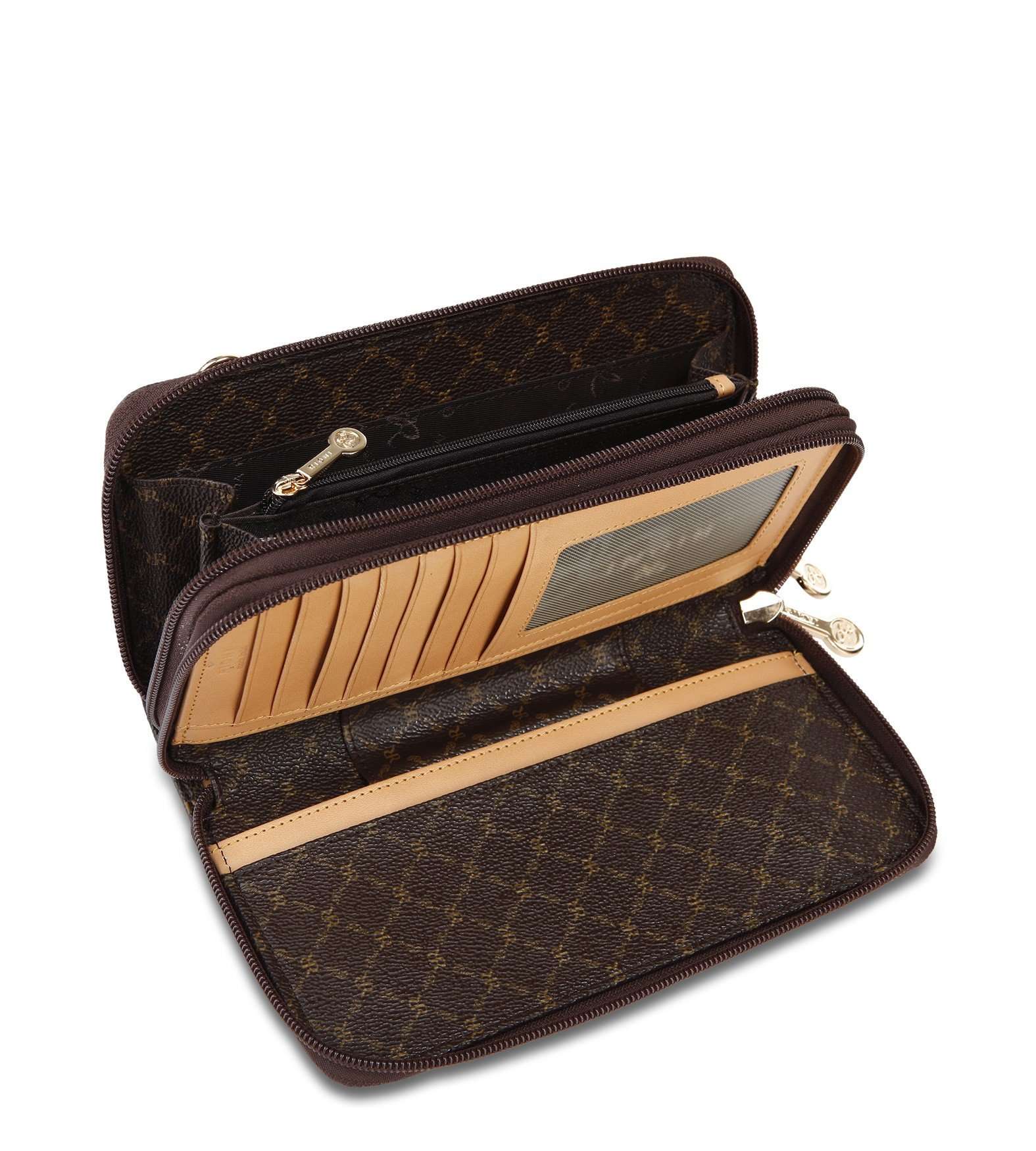 Signature Dual Zip Wallet Organizer by Rioni Designer Handbags & Luggage 3