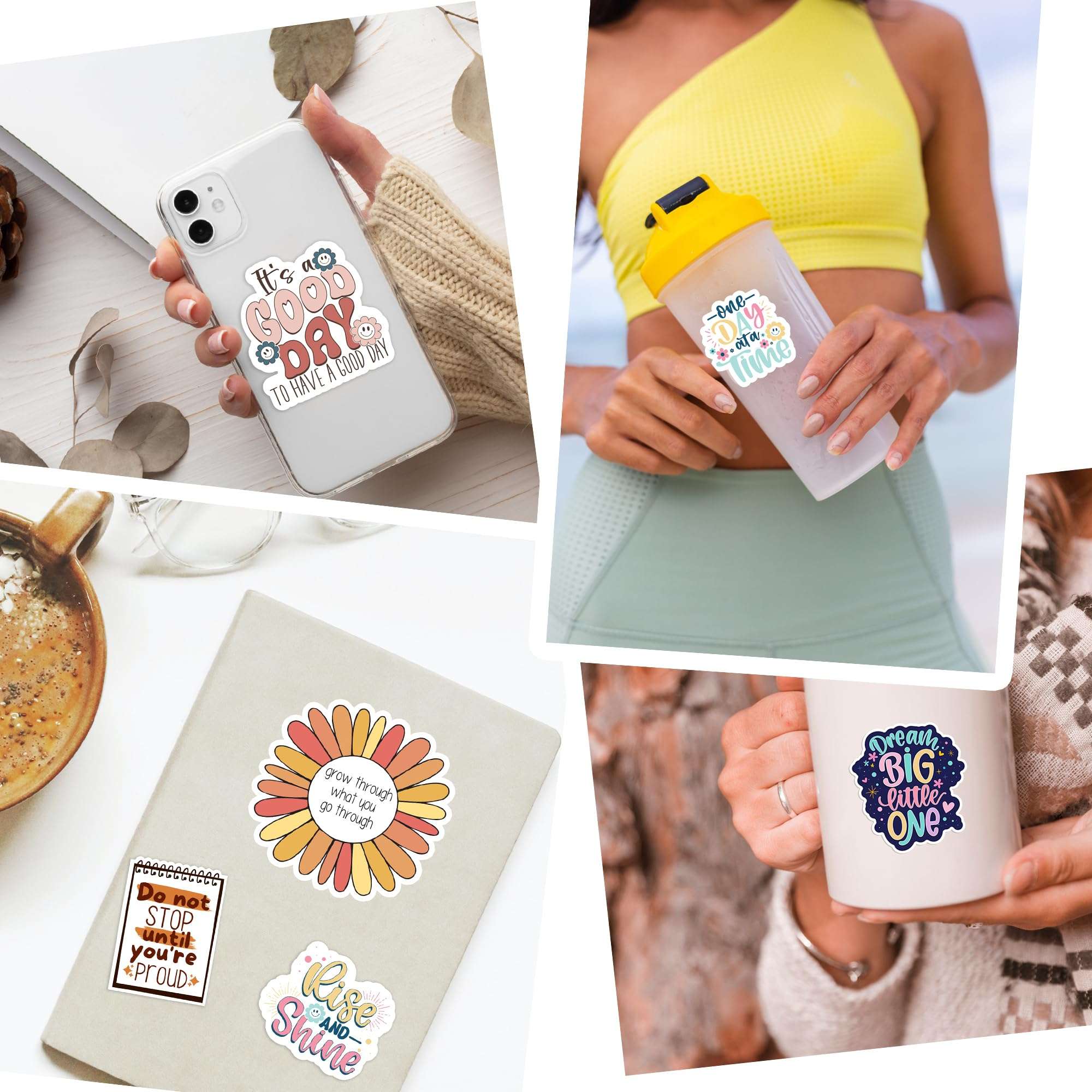 200PCS Affirmation Stickers, Holographic Motivational Sticker Pack, Positive Journal Encouraging Shiny Quotes for Kids, Teachers, Classroom, Waterproof Scrapbook Supplies (200) 3