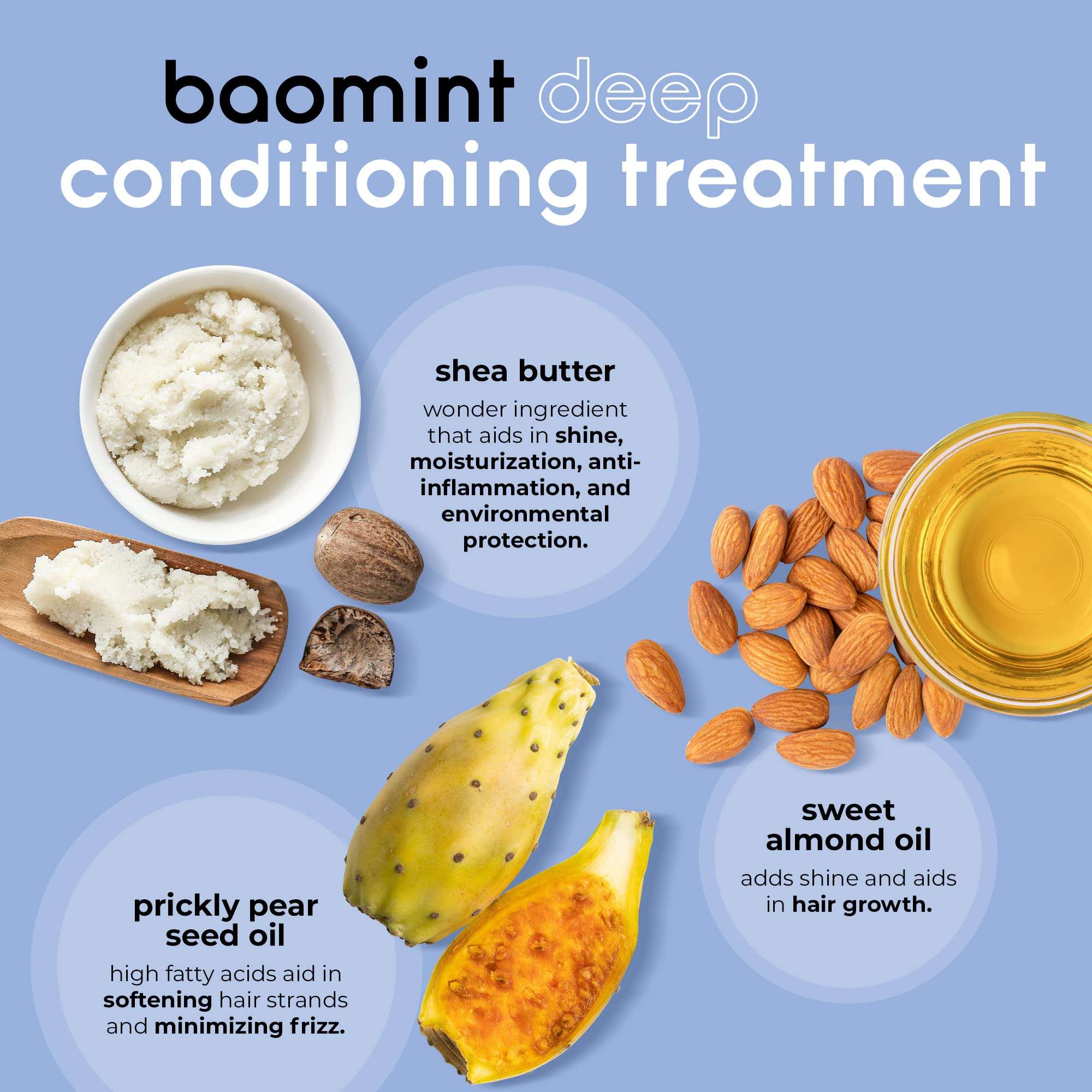 adwoa beauty Baomint™ Deep Treatment with Biotin, Baobab, Rosemary, Mint and Pumpkin Seed Oils To Aid Growth ​And Support Length Retention For Kinky, Coily and Curly Hair - 3.3 oz. 3