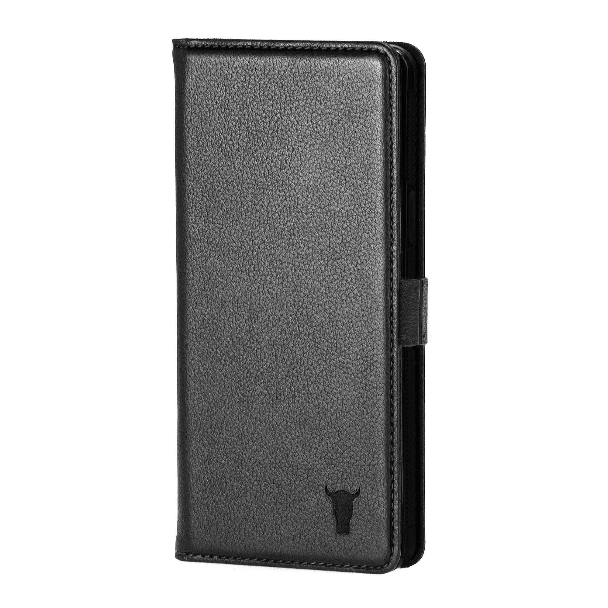 TORRO Cell Phone Case Compatible with Samsung Galaxy Note 20 Ultra - Quality, Genuine Leather Cover with Card Slots and Horizontal Viewing Stand [Durable Frame] 6.9” (Black) 1