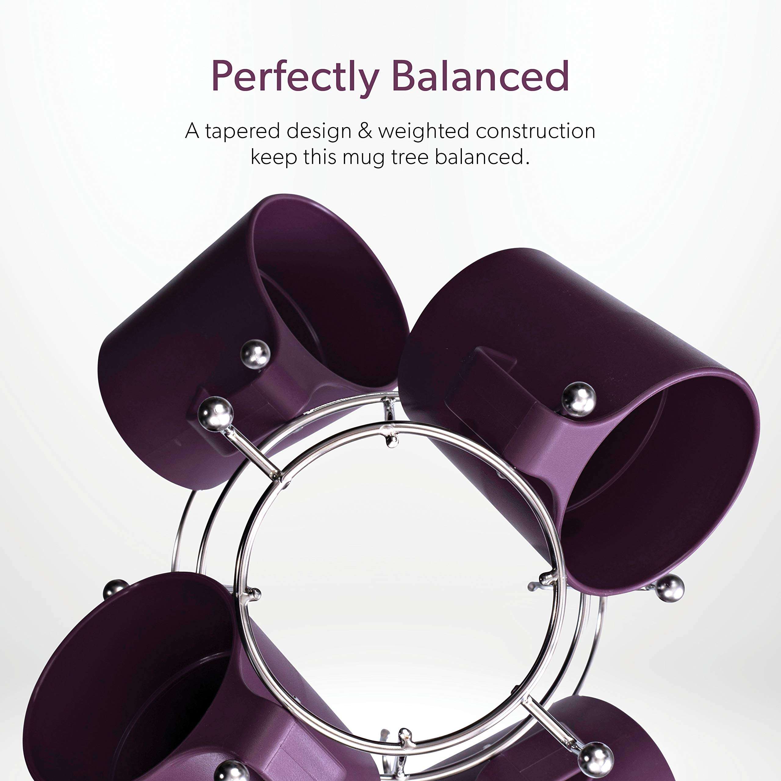 Mindspace Coffee Mug Holder, Mug Rack - Coffee bar Accessories, Kitchen Counter Organizer, Tea Cup Rack Stand with 10-Hooks, Cup Rack for Counter | The Wire Collection, Stainless Steel 5