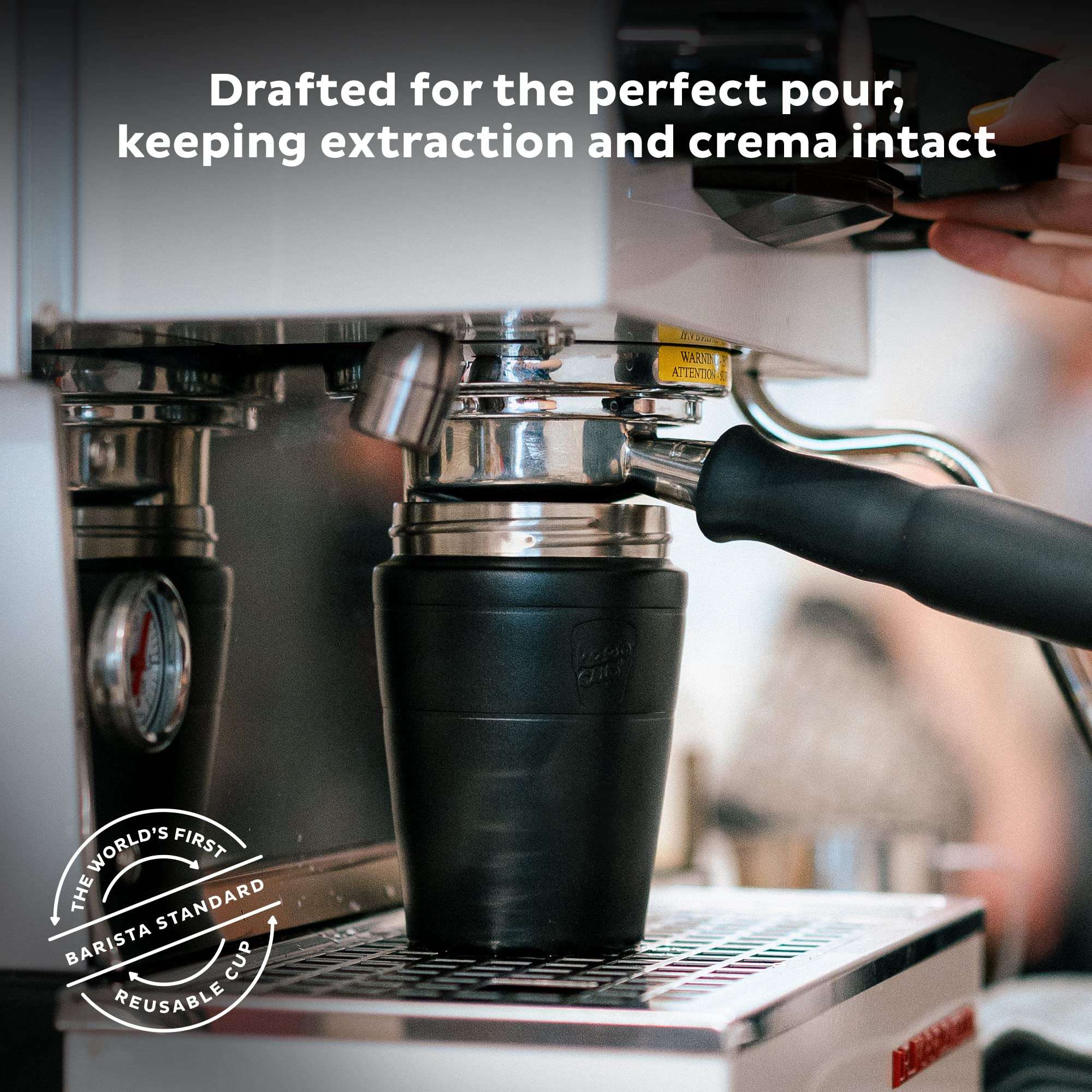 KeepCup Cup-to-Bottle Kit, 2 in 1 Reusable Water Bottle and Travel Mug, Insulated Stainless Steel & Plastic Dual Opening with Leakproof Sipper Lid - 660ml Bottle to 16oz Cup - Black 6