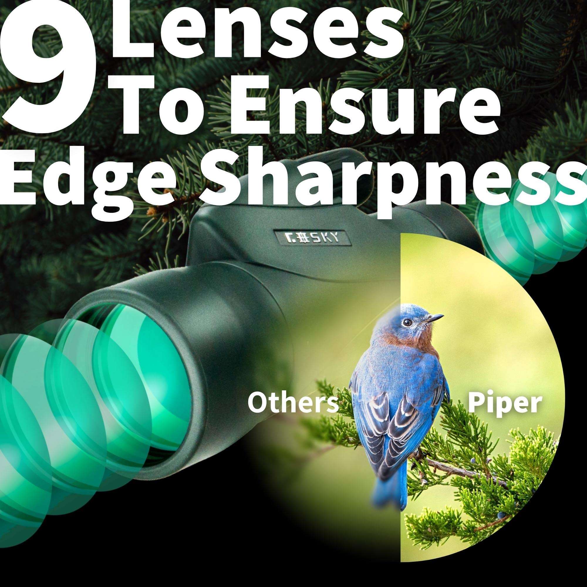 Gosky 12x55 HD Monocular Telescope with BAK4 Prism & FMC Lens, Lightweight with Smartphone Adapter - For Bird Watching, Hunting, Hiking, Traveling 4