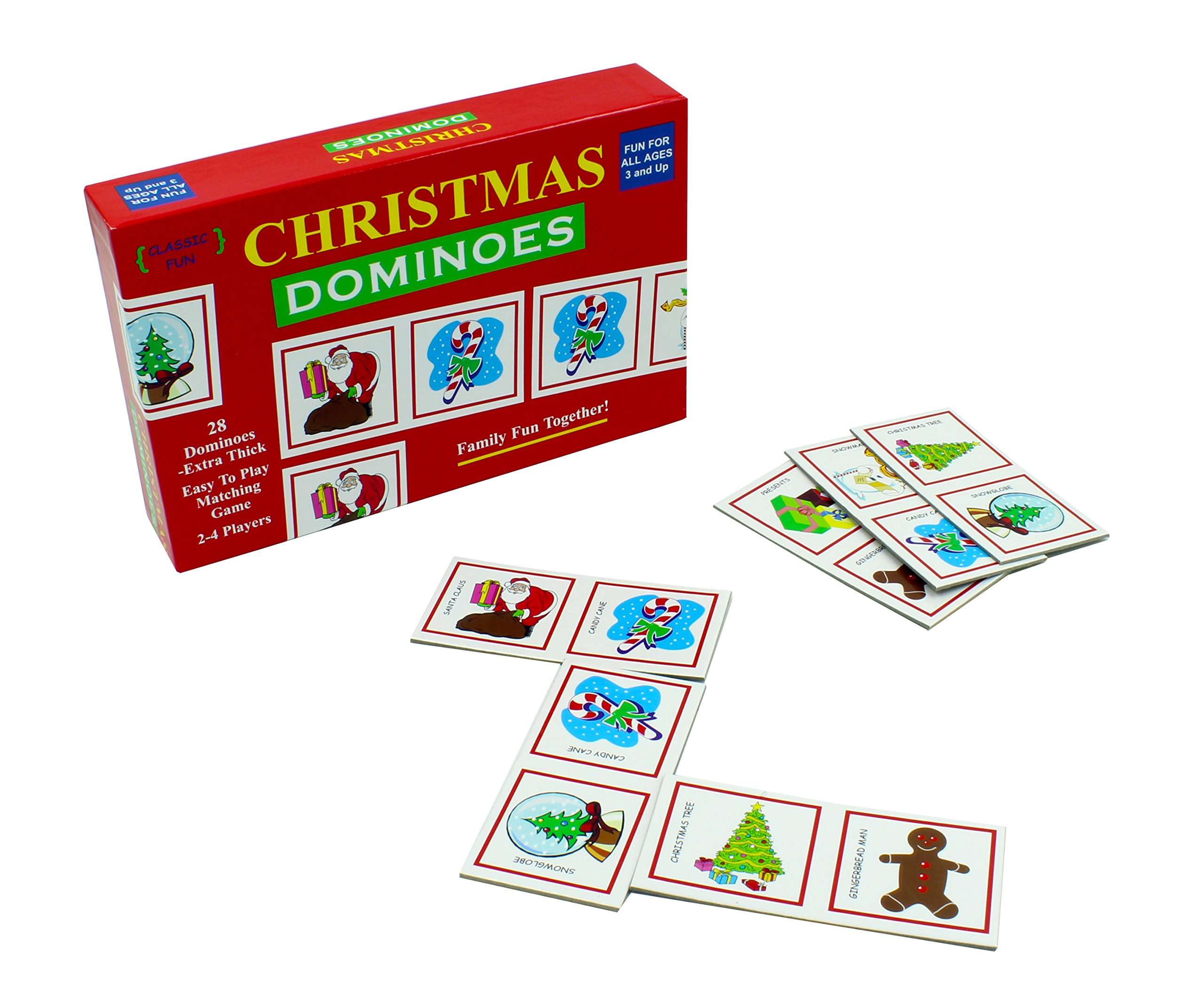 Christmas Dominoes | A Fun Christmas Party Game - The Original and Classic Christmas Dominoes Game with Christmas Themed Pieces for a Fun-Filled Christmas Party 2