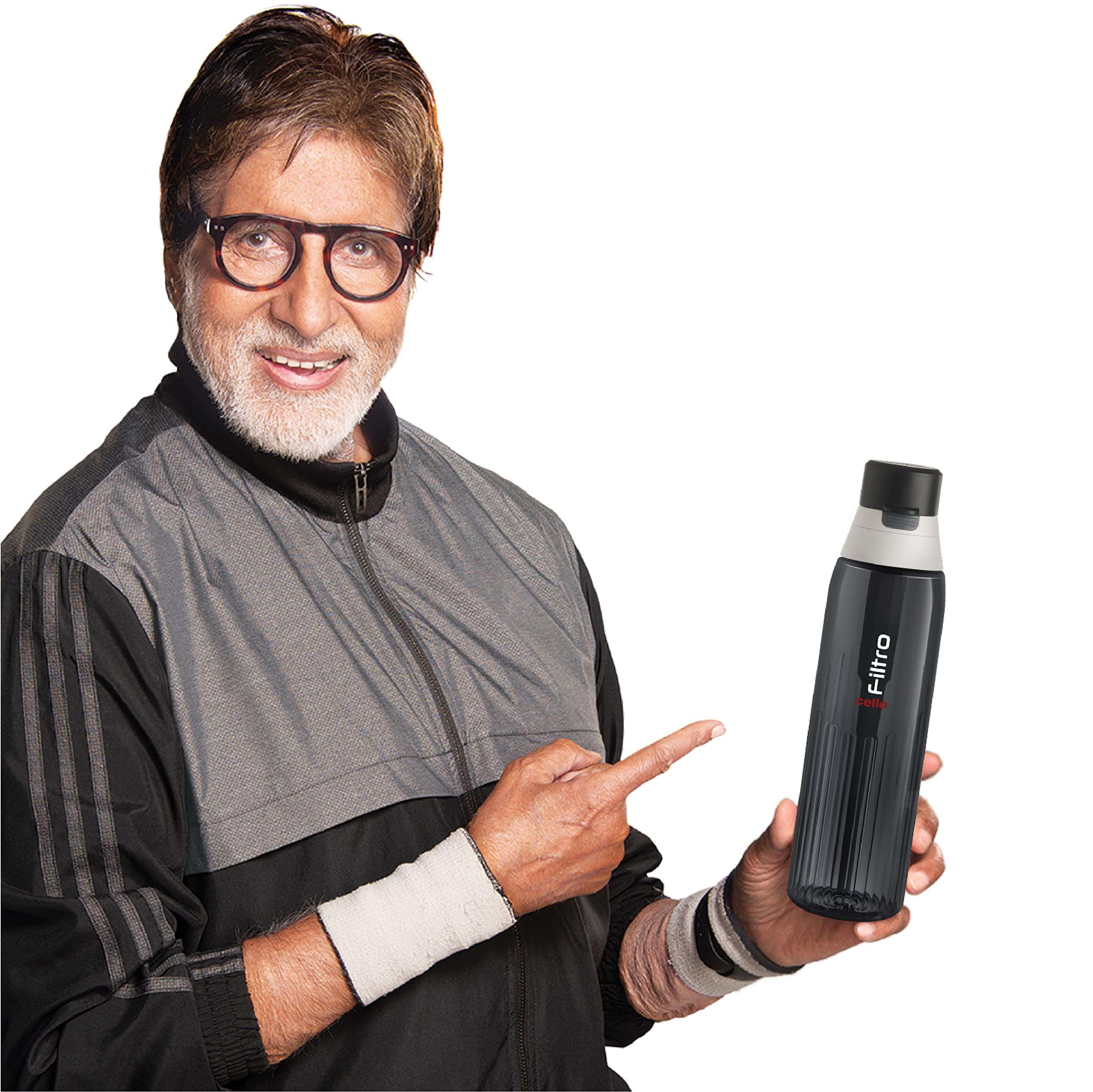 Cello Filtro Premium Filter Water Bottle with With Activated Carbon Filter for Camping, Hiking & Travel, 1000ml, Black 5