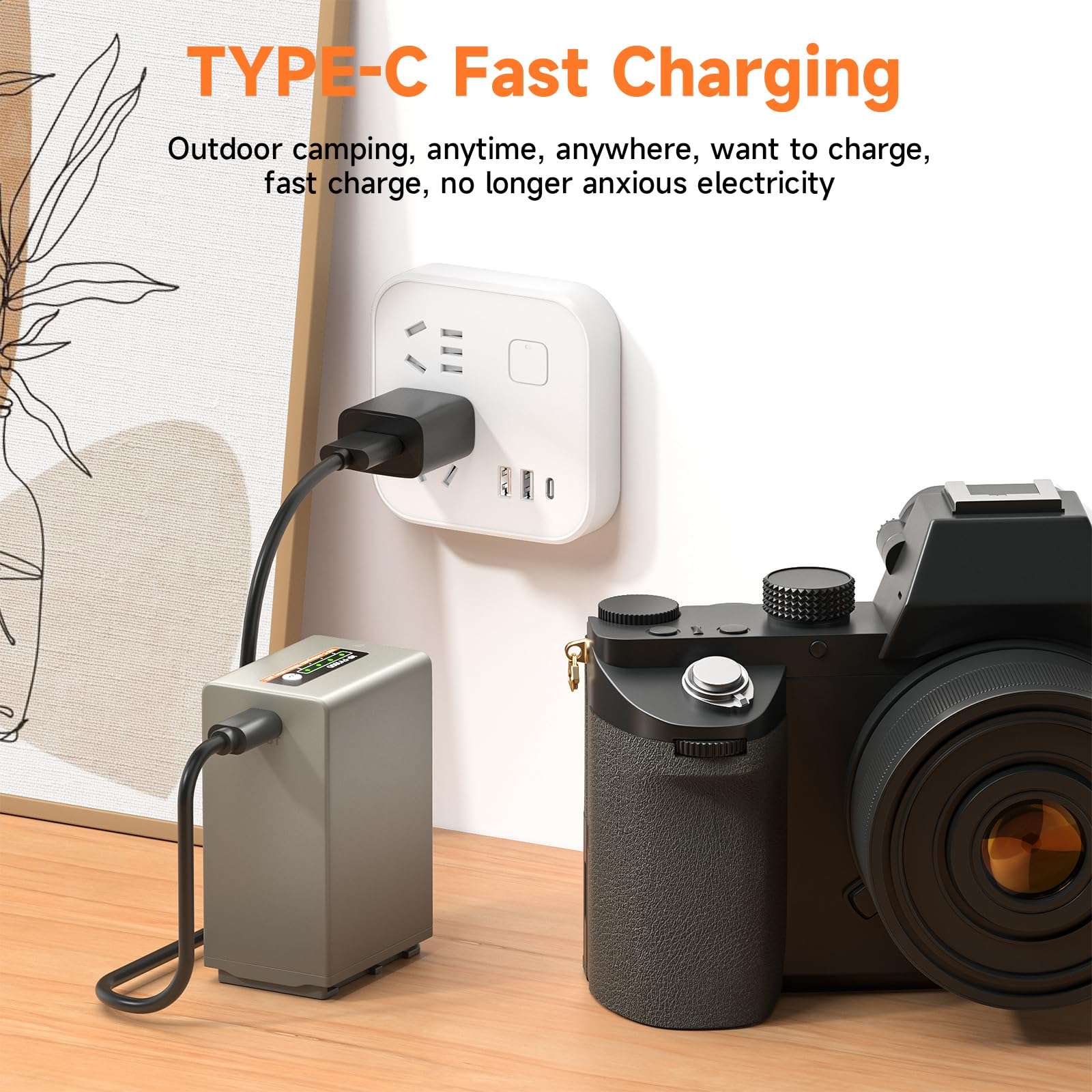 NP-FV100 Batteries,4590mAh NP-FV100A Battery with USB Direct Charging for Sony PXW-Z90 HDR-CX455 CX675 CX260 CX290 CX330 CX380 CX430V CX580V CX760V CX900 PJ430V PJ540 PJ580V PJ650V PJ670 (1 Pack) 5