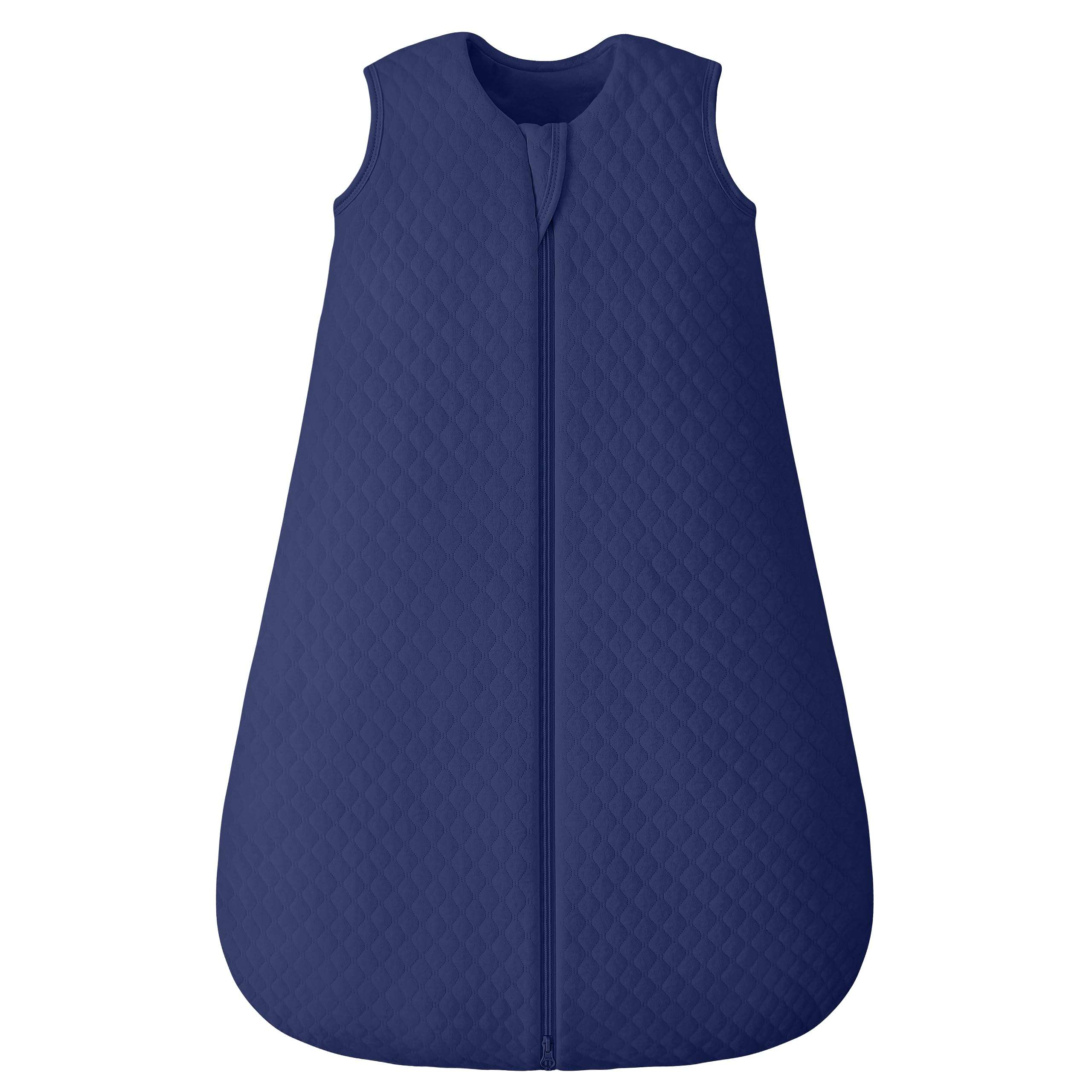 Baby Sleep Sack 0-6 Months 2.5 TOG, Winter Cotton Sleep Sacks Newborn and Infant, Warm Quilted Baby Wearable Blanket, Newborn Sleeping Bag with 2-Way Zipper Blue 1 Pack