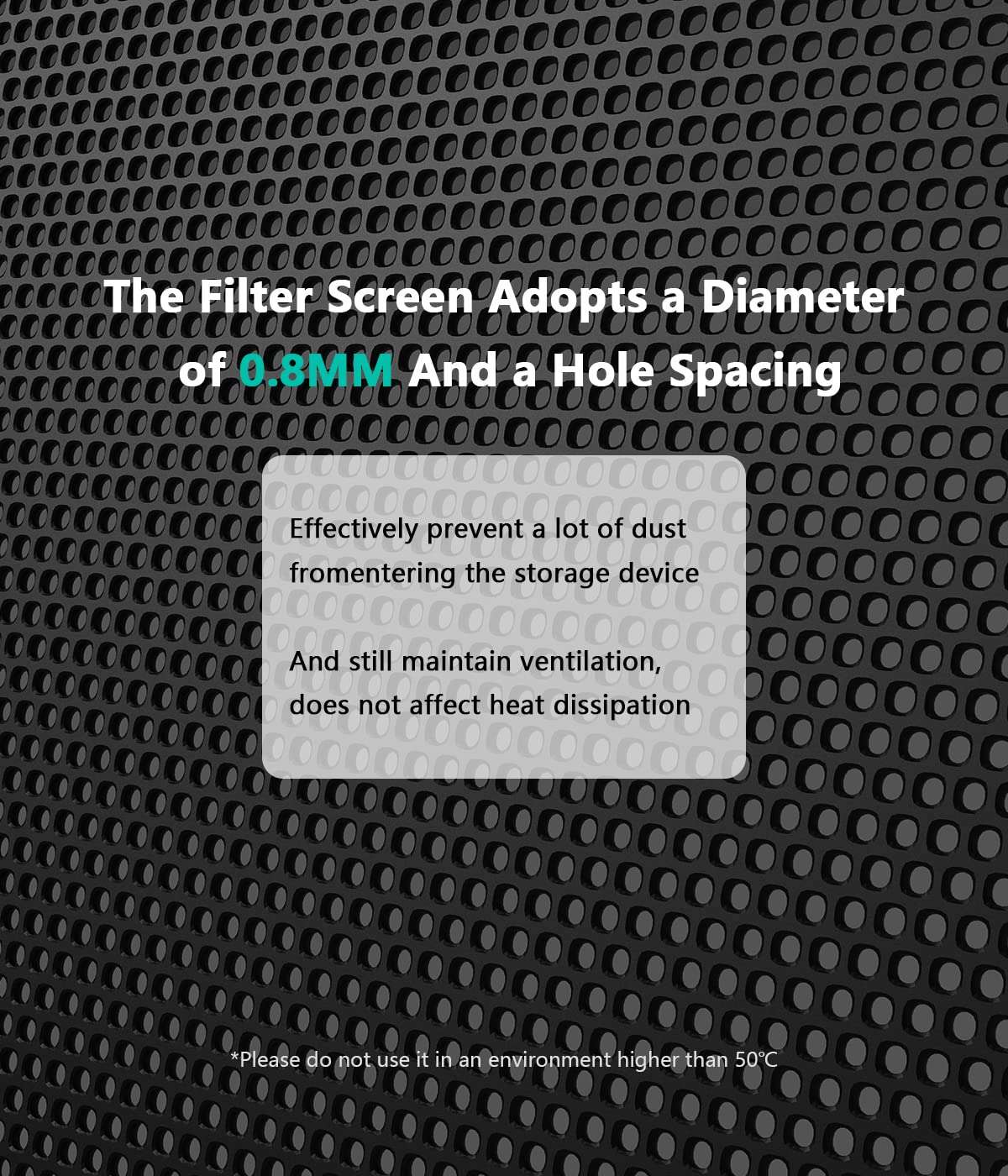 ADJNPCY Dust Filter for NAS QNAP TS-451D2 TR-004 Dustproof PVC Cover - Black 3