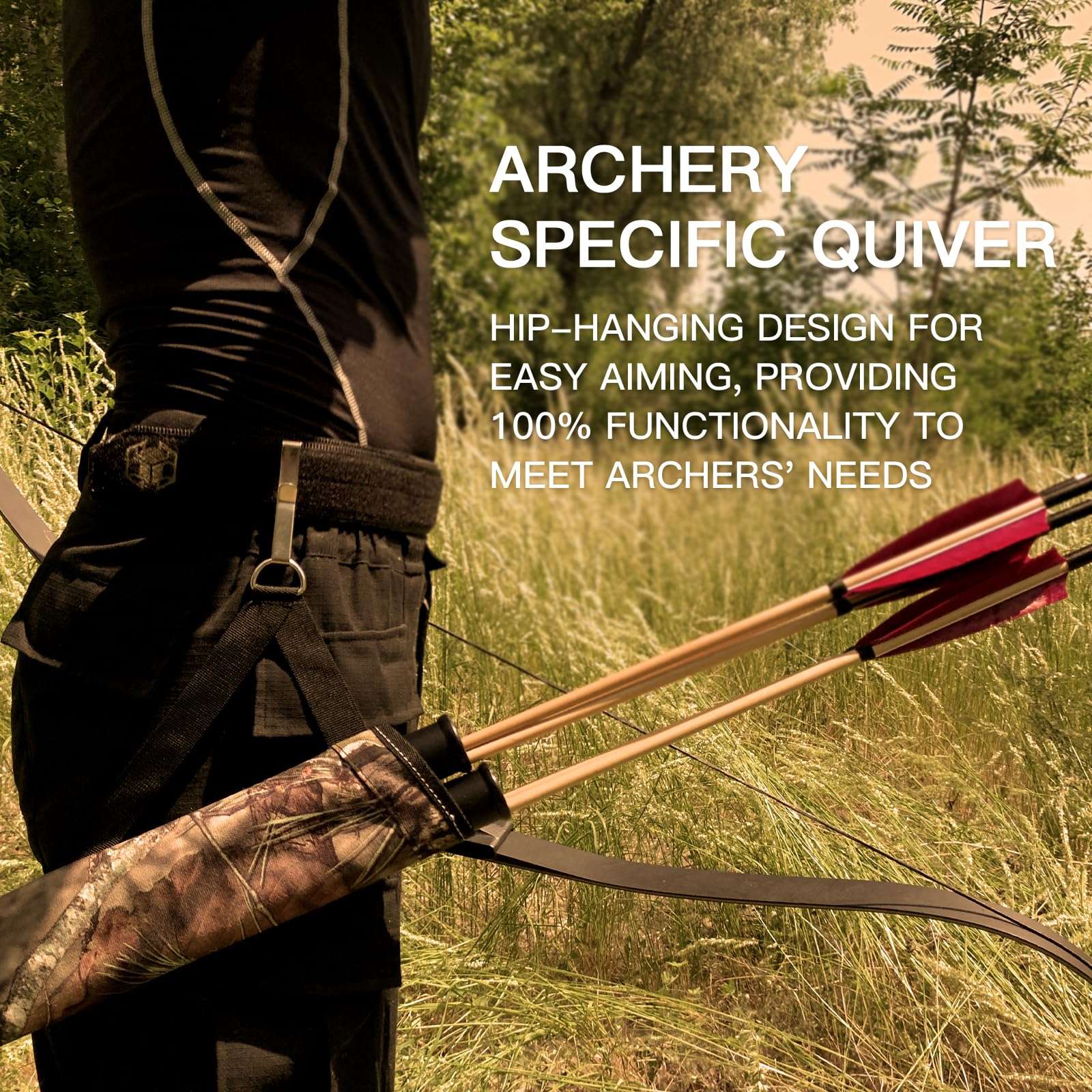 JIALUCONG Camouflage Arrow Tube - Camo Arrow Quiver for Bow Hunting - Quiver Leg - Quiver Quiver with Belt - Arrows for Compound Recurve Bow Quiver for Hunting Target Practicing Youth and Adults 6