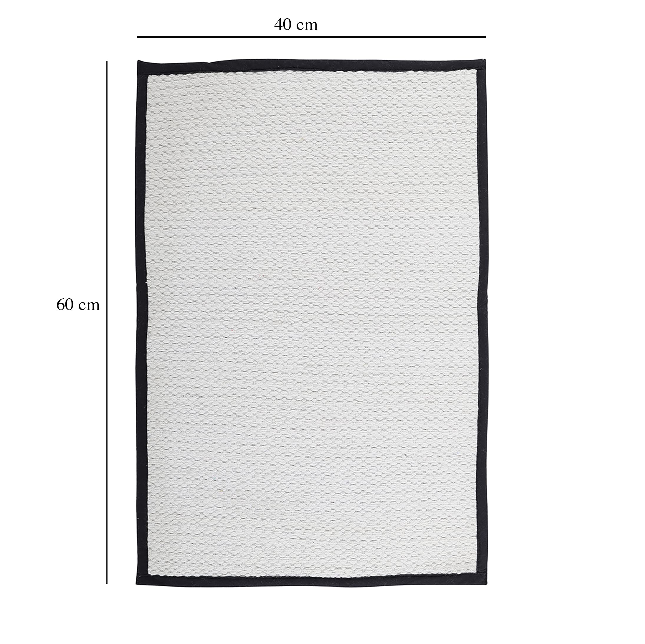 White Cotton Plain Solid 20x32 Inches Max Absorbent Bath Mat (Set of 2 bathmats) 4