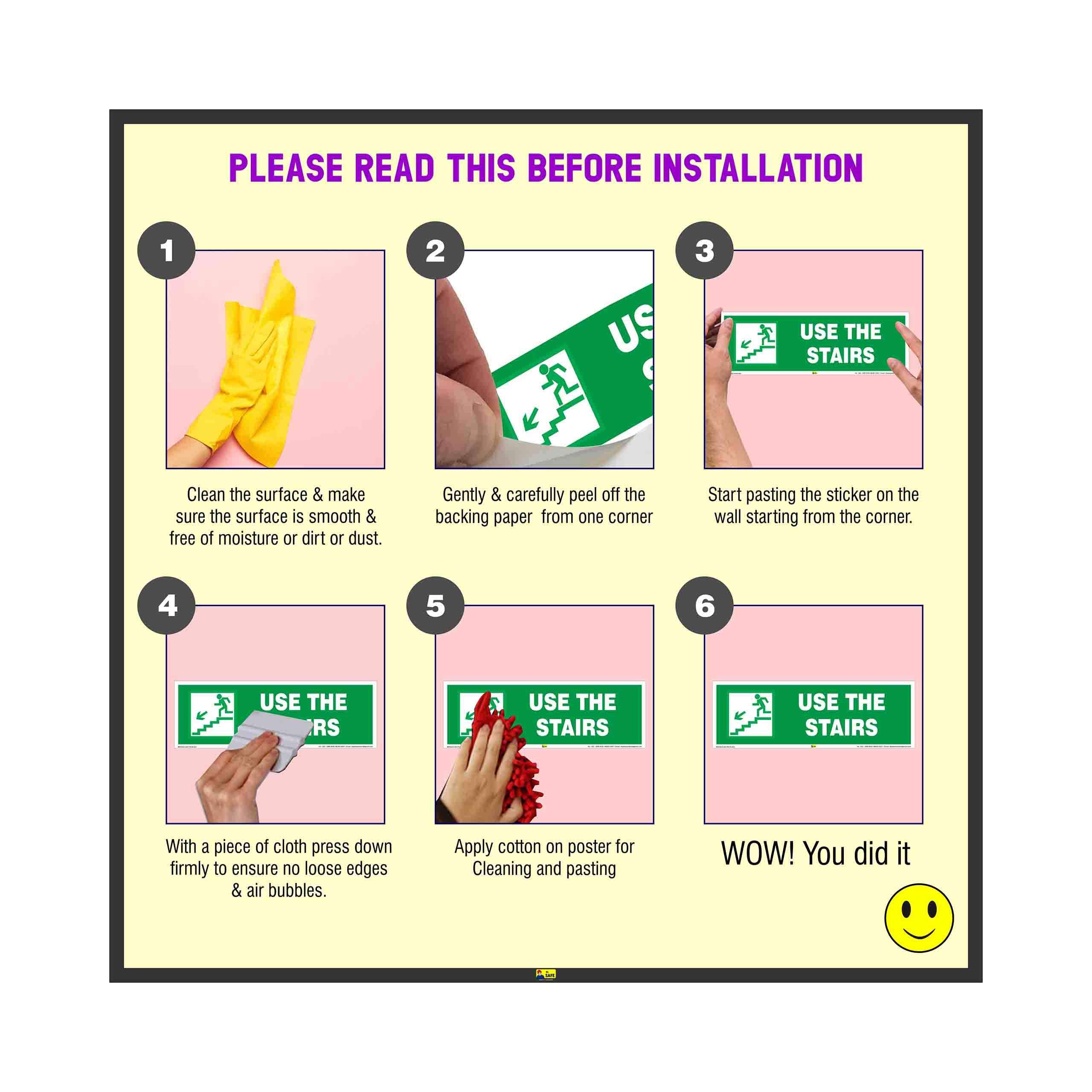 Mr. Safe - Before & After 5S Poster in Telugu Eco Vinyl Sticker A2 (16.5 inch X 23.4 inch) 4