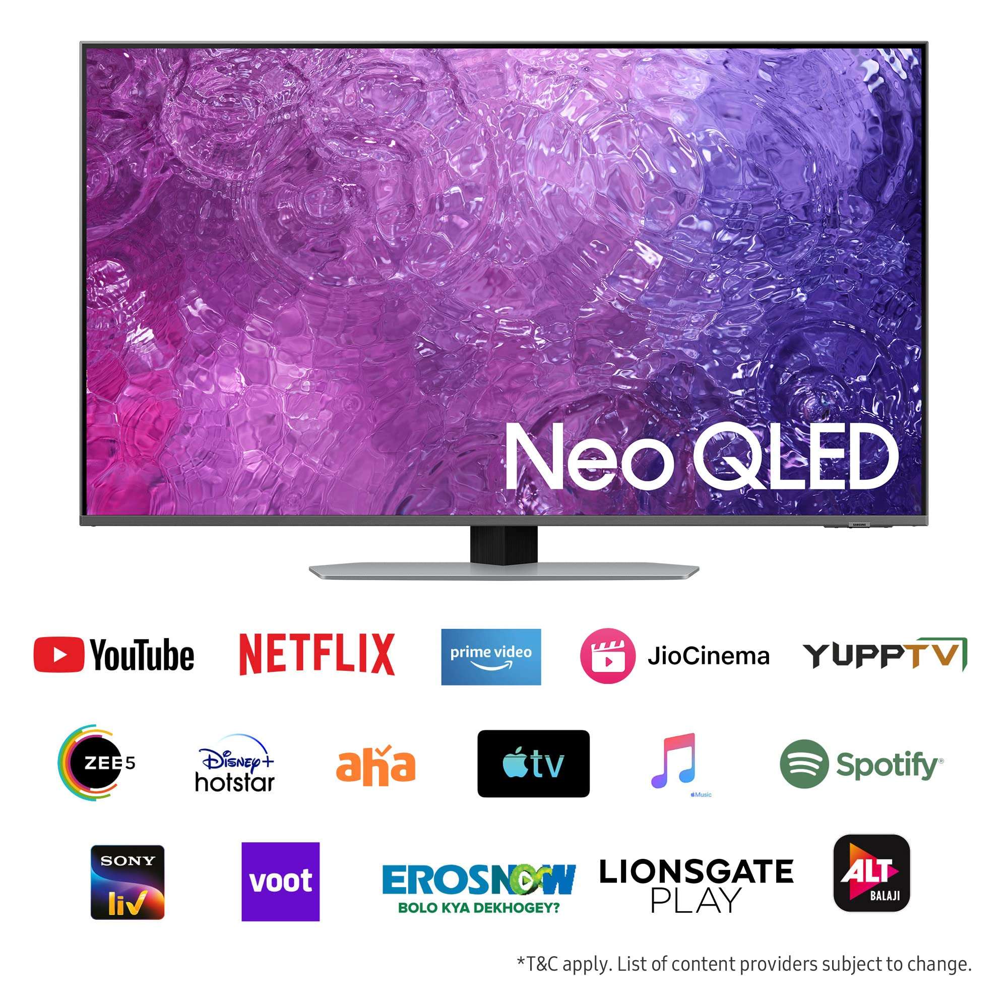 Samsung 125 cm (50 inches) 4K Ultra HD Smart Neo QLED TV QA50QN90CAKLXL (Carbon Silver) 4