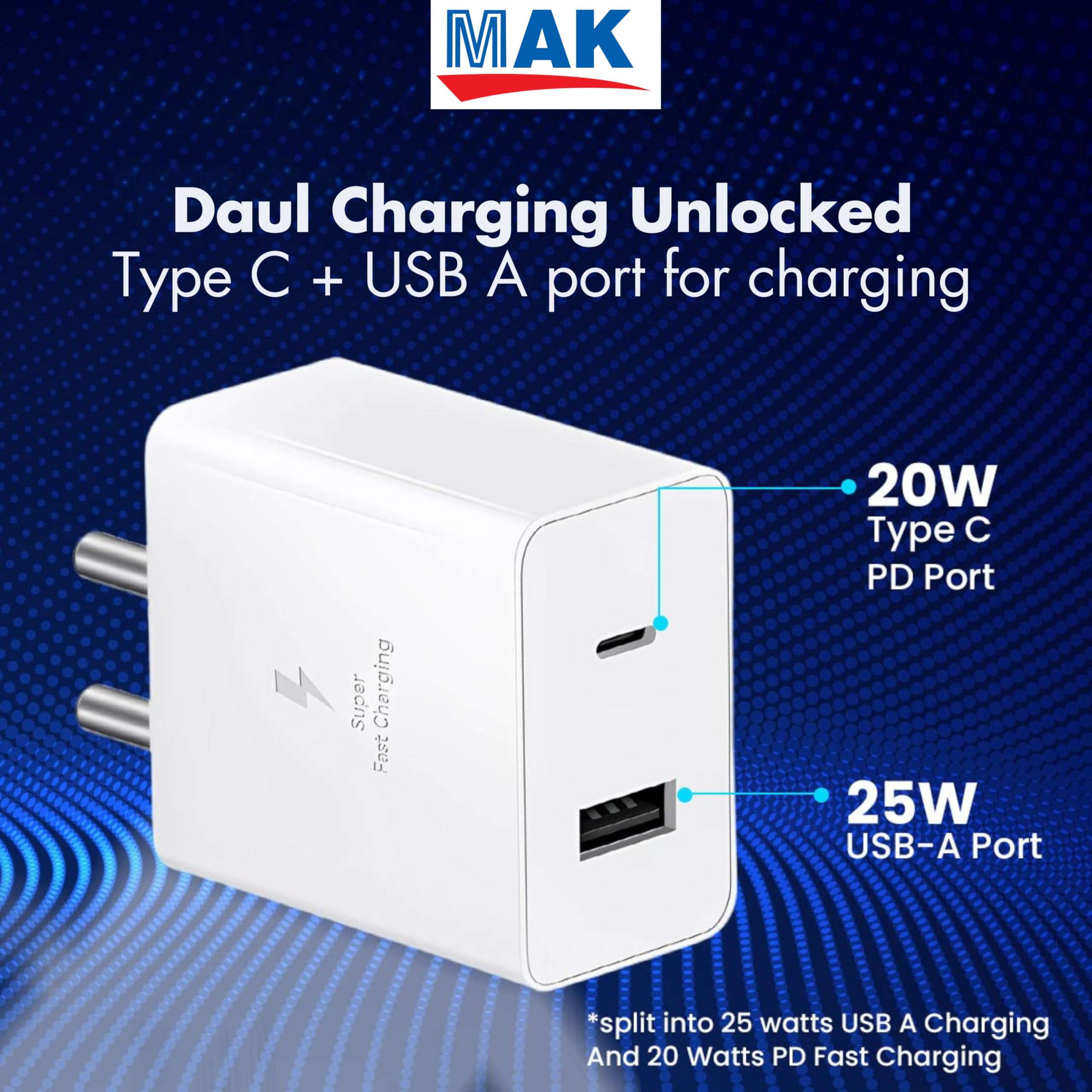 45W Rapid Fast Charging Adapter with USB-C & USB-A Dual Ports, PD & Quick Charge Support for Samsung, iPhone, Nothing & Pixel,White 5