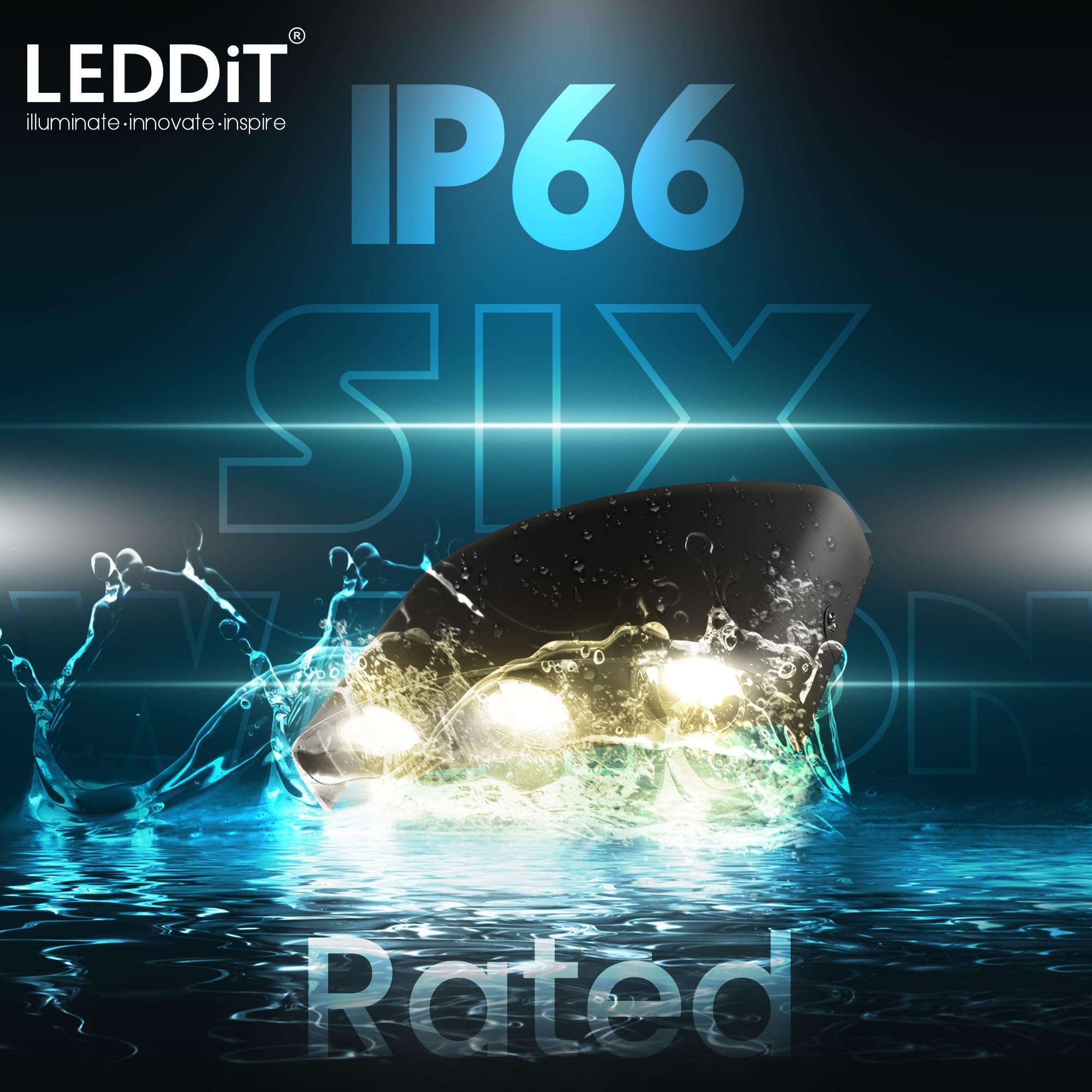 LEDDiT 6-Watt U-Shape Up Down Outdoor LED Wall Light with IP65 Grade Waterproof Body, Warm White, Pack of 1 (with 2 Years Warranty) 4