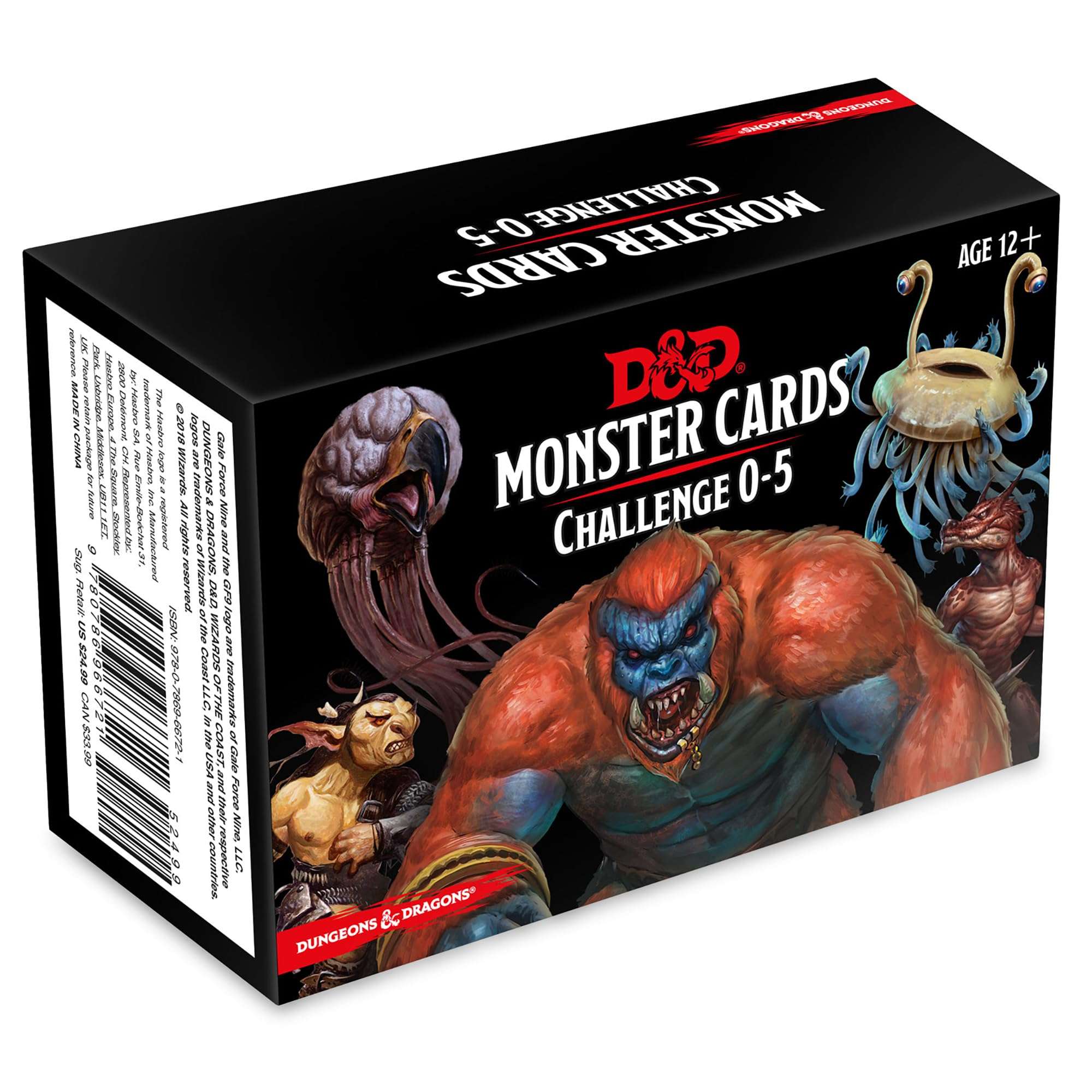 D&D: Monster Cards 5e Bundle Including Monster Cards - Challenge 0-5 Deck and Challenge 6- 16 Deck 2