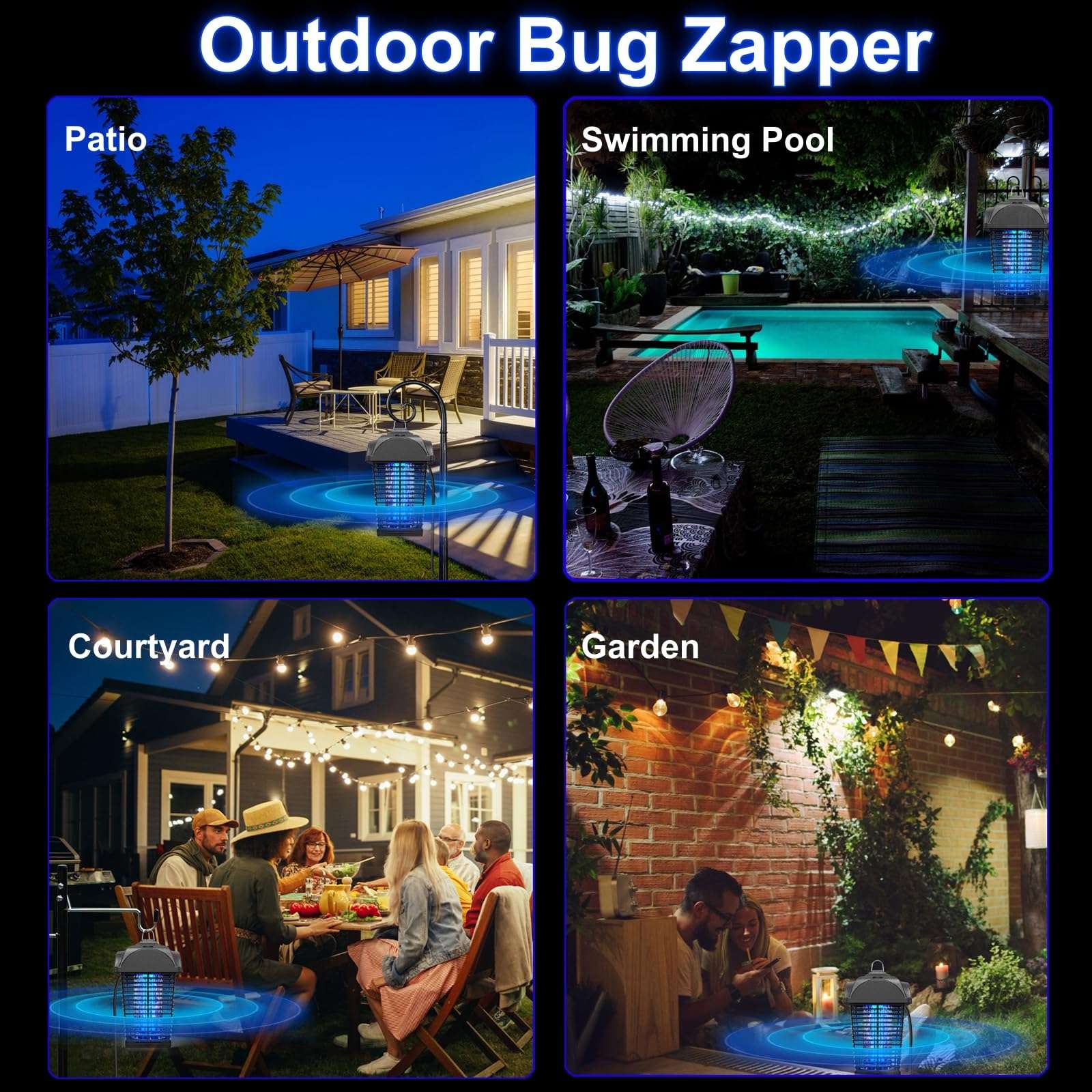 4200V Bug Zapper Outdoor Electric and Flying Insect Trap for Indoors 1PACK 5