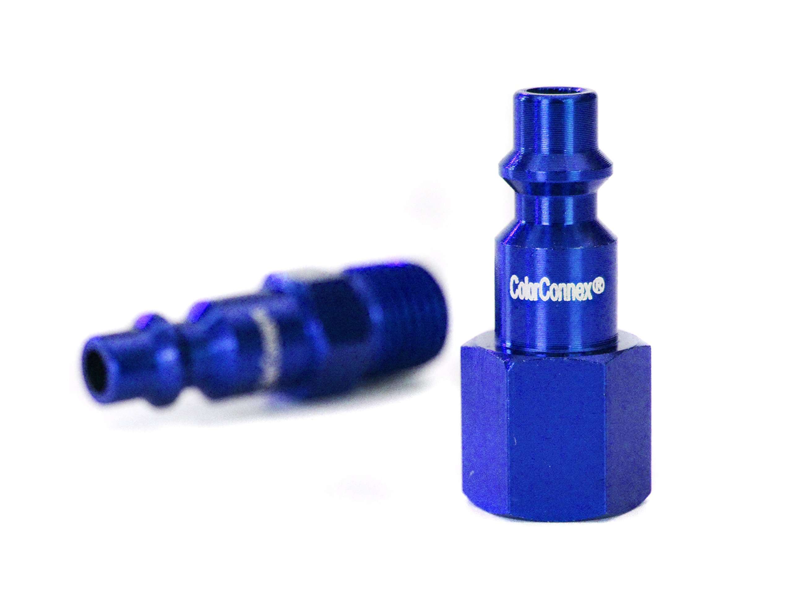 ColorConnex Coupler & Plug Kit, Automotive Type C, 1/4" NPT, Blue, 14-Piece - A72458C 3