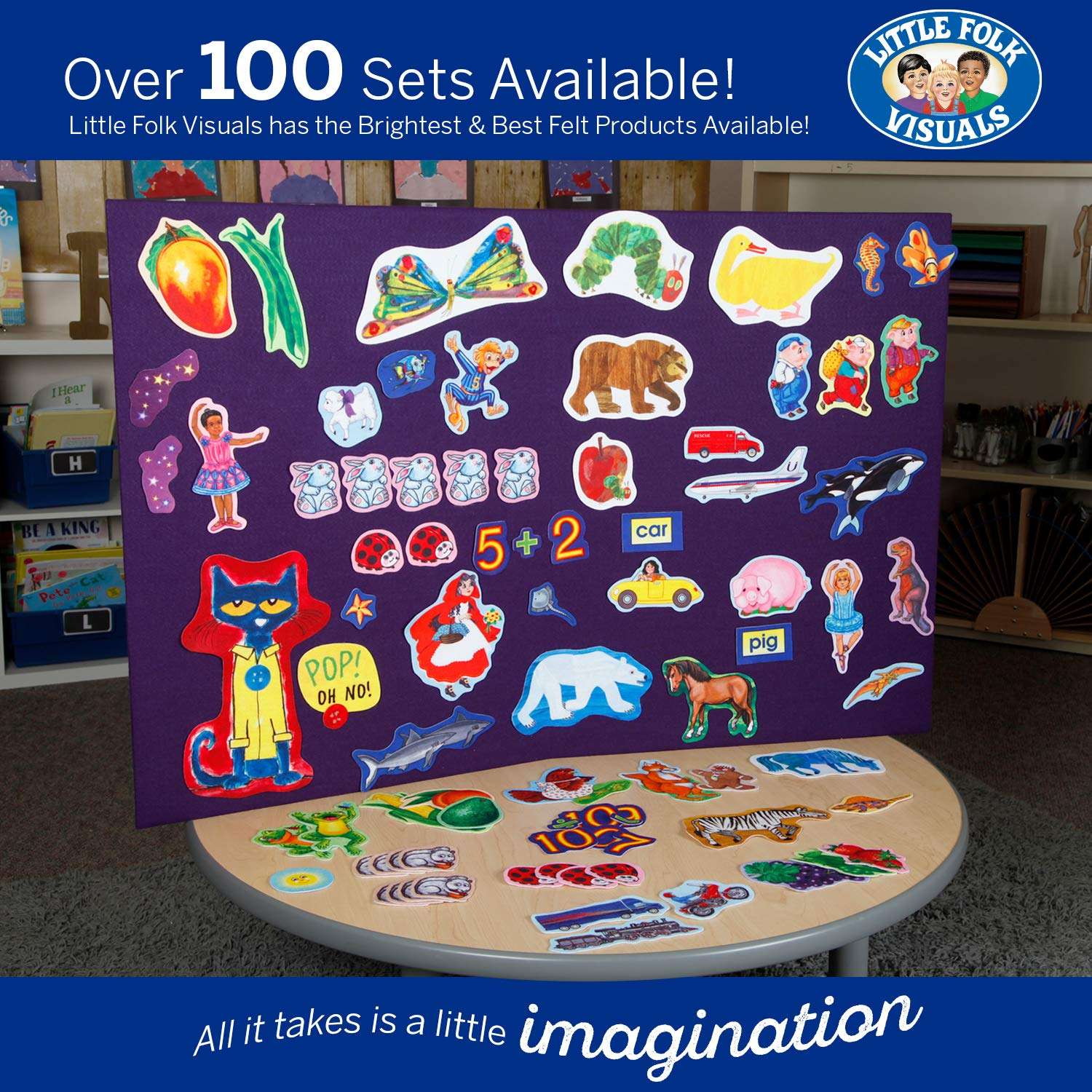 Little Folk Visuals Fruits and Nuts Precut Flannel/Felt Board Figures, 18 Pieces Set 5