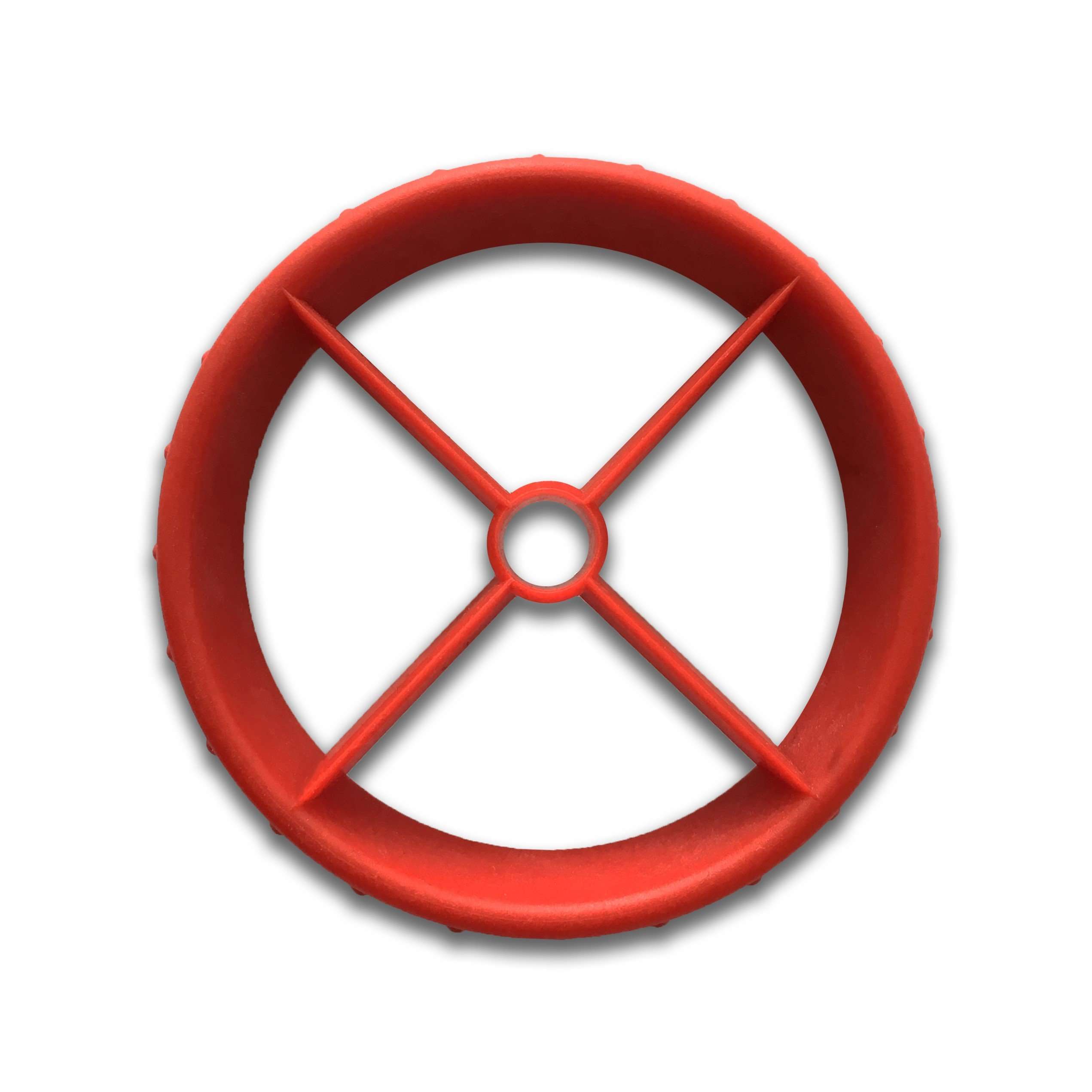 Fusionbrands PushBerry 2-in-1, One Step Kid-Friendly Strawberry Stem Removal, Hull, and Slice Tool, Red