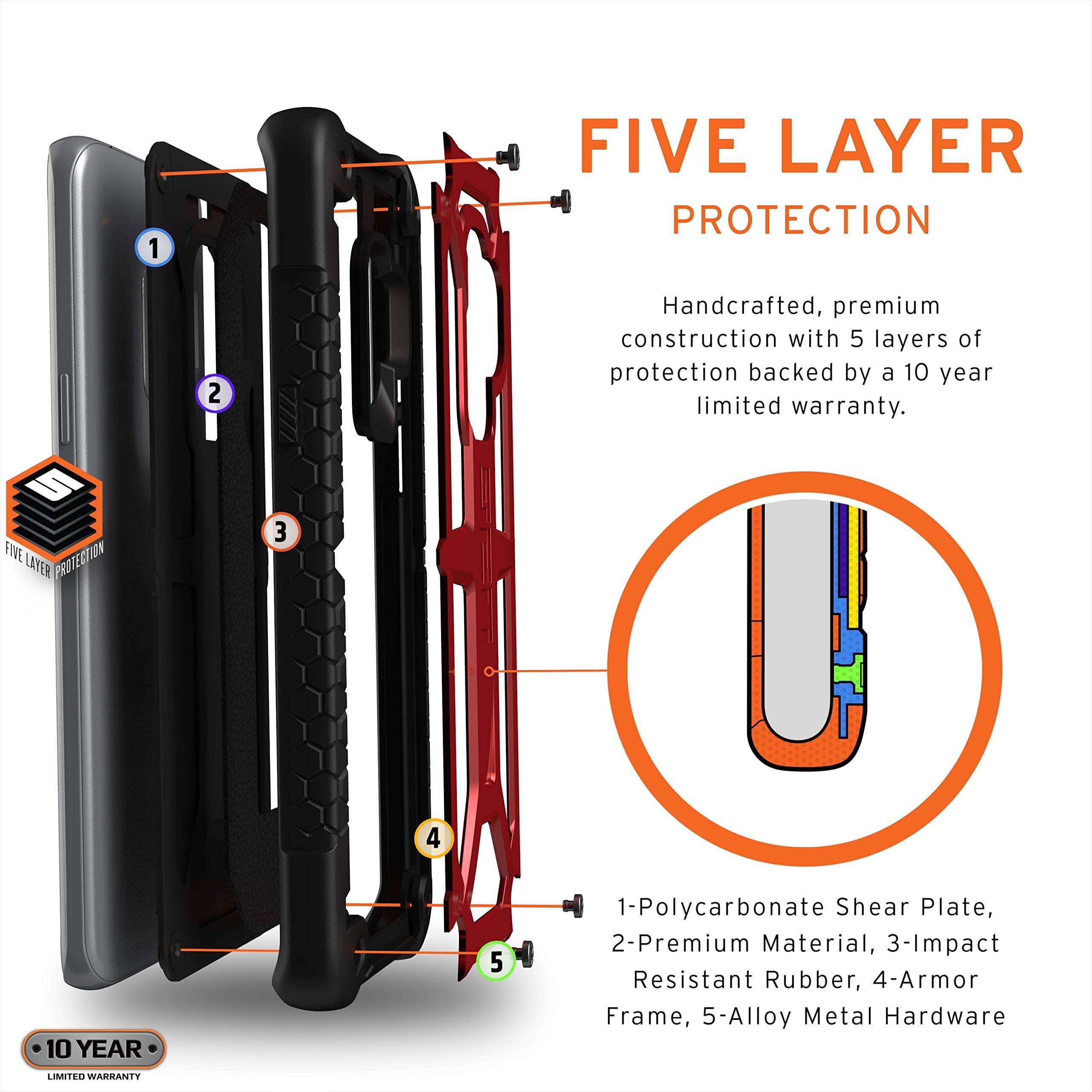 Urban Armor Gear UAG Compatible with Samsung Galaxy Note20 5G Case [6.7-inch Screen] Rugged Lightweight Slim Shockproof Monarch Protective Cover, Crimson 2