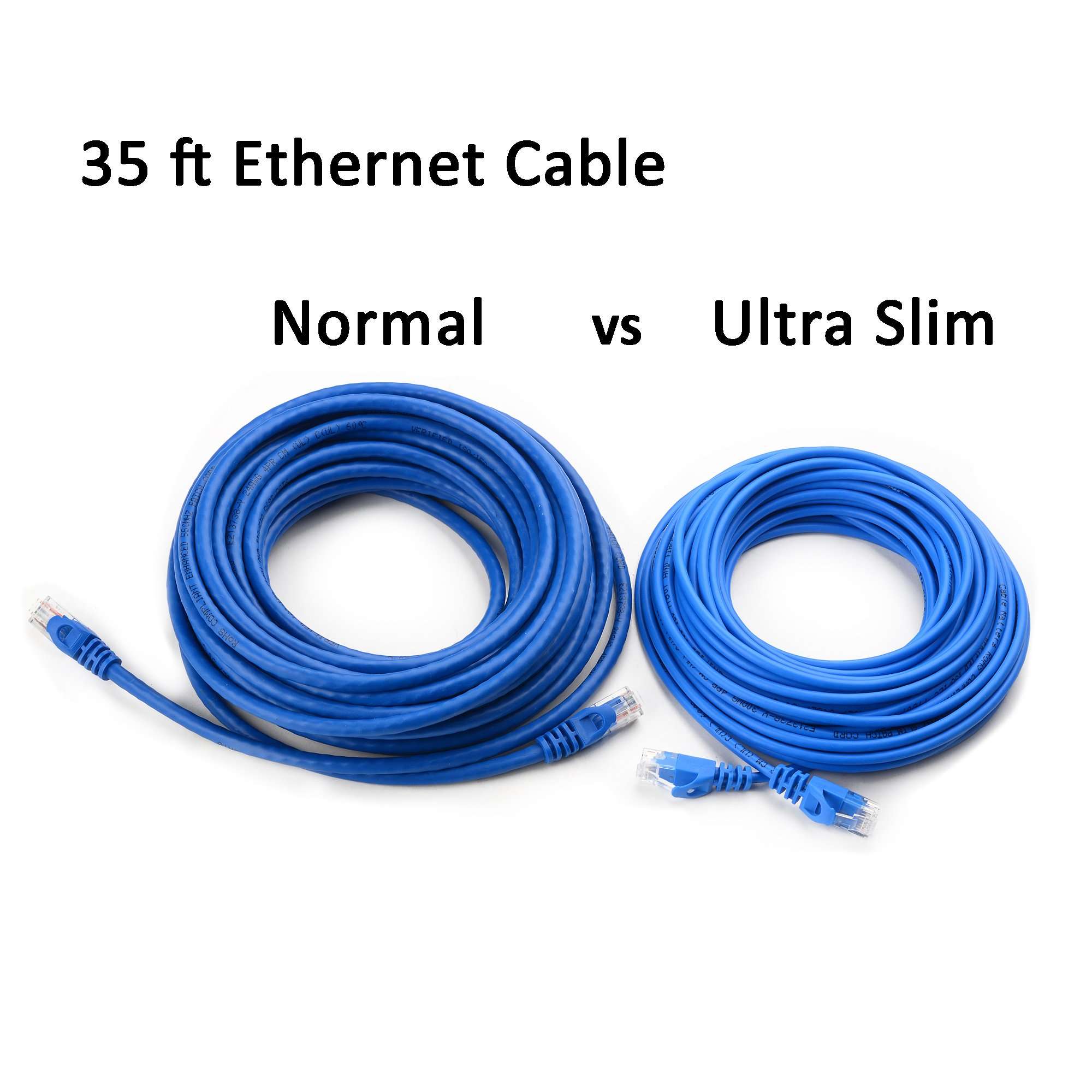 Cable Matters 10Gbps Snagless Cat 6 Ethernet Cable - 100ft, Slim Profile Cat 6 Cable, Cat6 Cord, Thin Ethernet Cord, Blue 5
