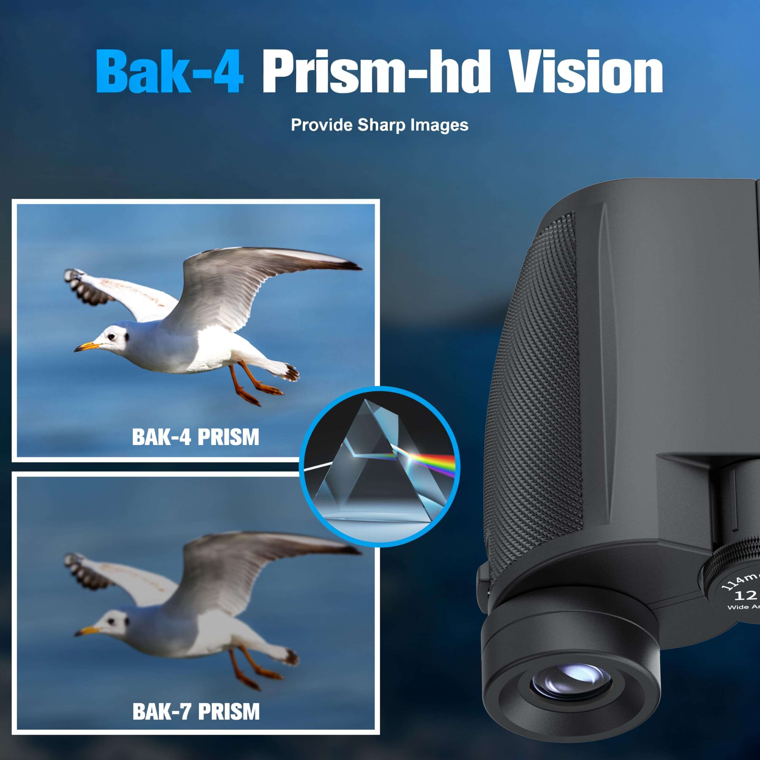 Binoculars 12x25 for Adults and Kids Night Vision Binoculars Compact Binocular Waterproof Binocular Wide Field of View for Bird Watching,Hiking,Hunting,Concert with Binocular Cases 5