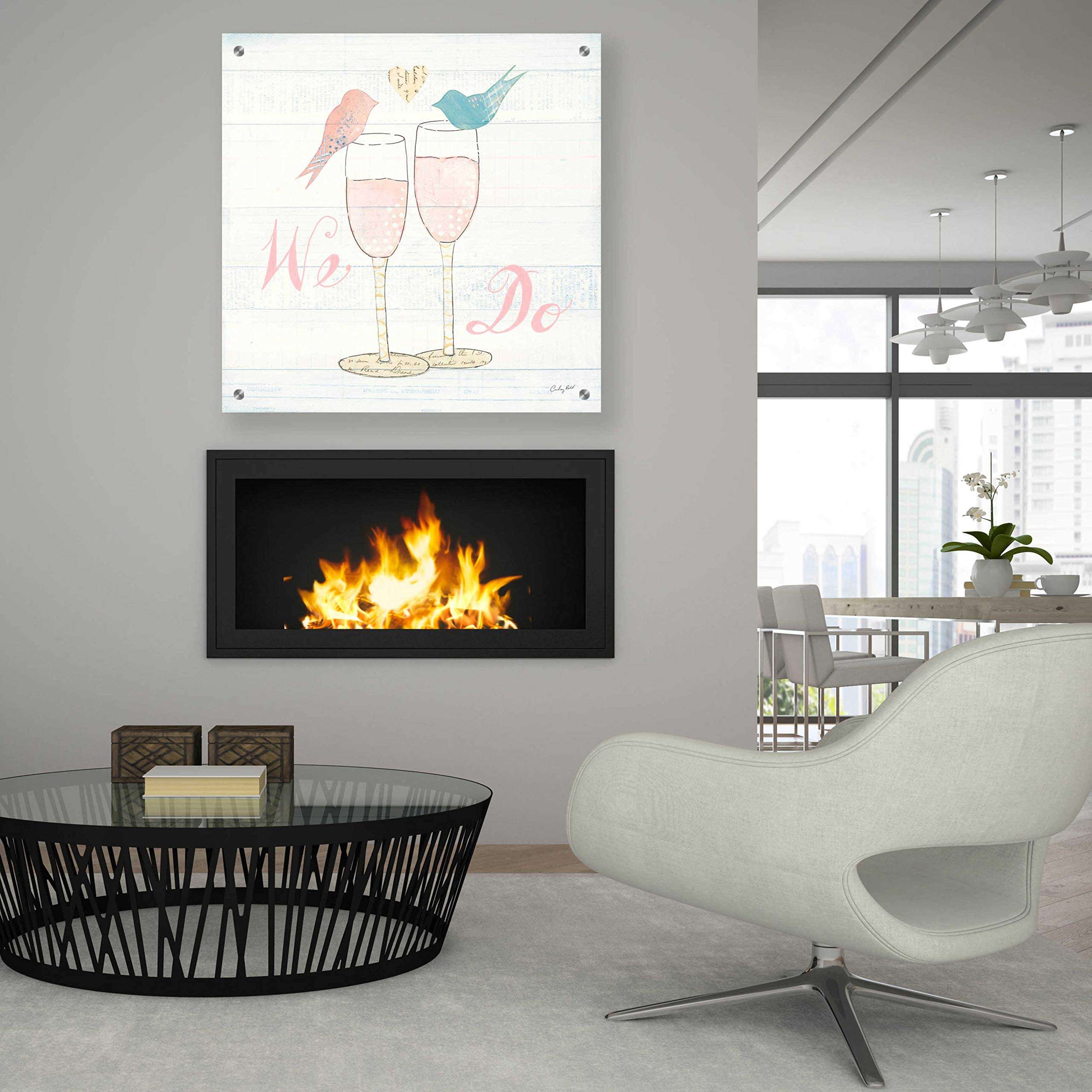 Epic Art 'Lovebirds IV' by Courtney Prahl, Acrylic Glass Wall Art, 36"x36" 5