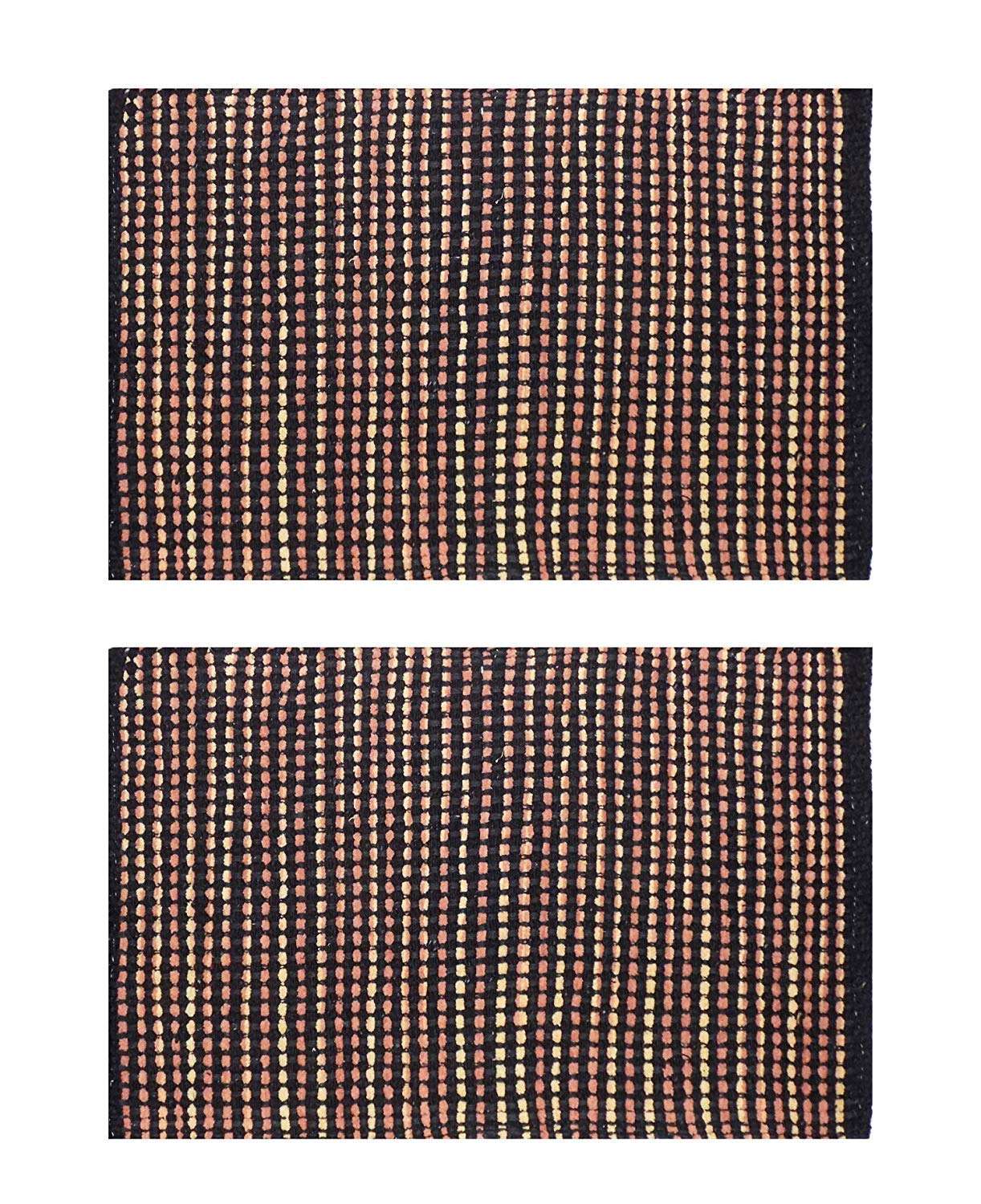 Leysin Combo Set of 2 Pieces Anti Skid Water Absorbing Door Mat Floor Mat Perfect for Home and Hotel Use Item Pack of 1 (m4) 1