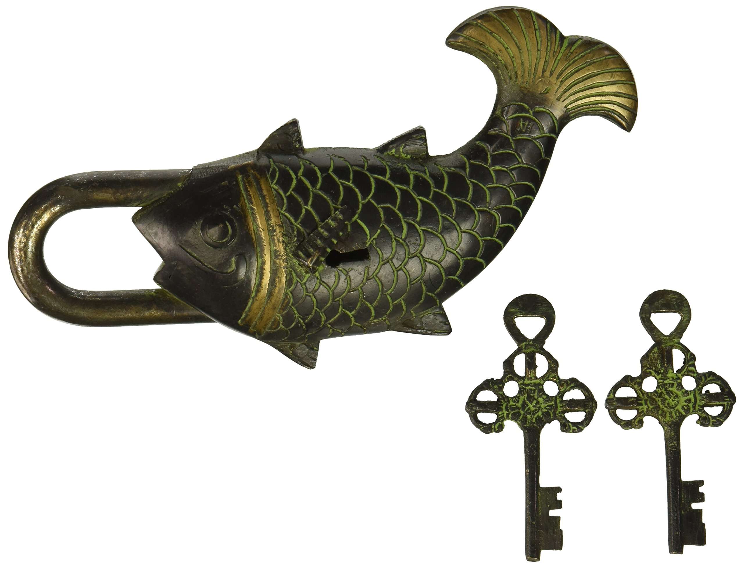 Fish Shaped Locks Made in Brass 1