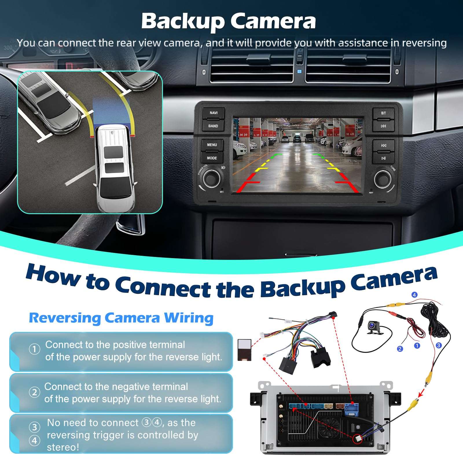 8-Core [4+64] Car Radio for BMW 3 Series 330i 330ci 328i 325ci 318i E46 M3 1999-2006, Volxcereo 7 inch Android Touchscreen Stereo with Carplay/Android Auto, GPS, WiFi, Bluetooth 5.0, SWC 6