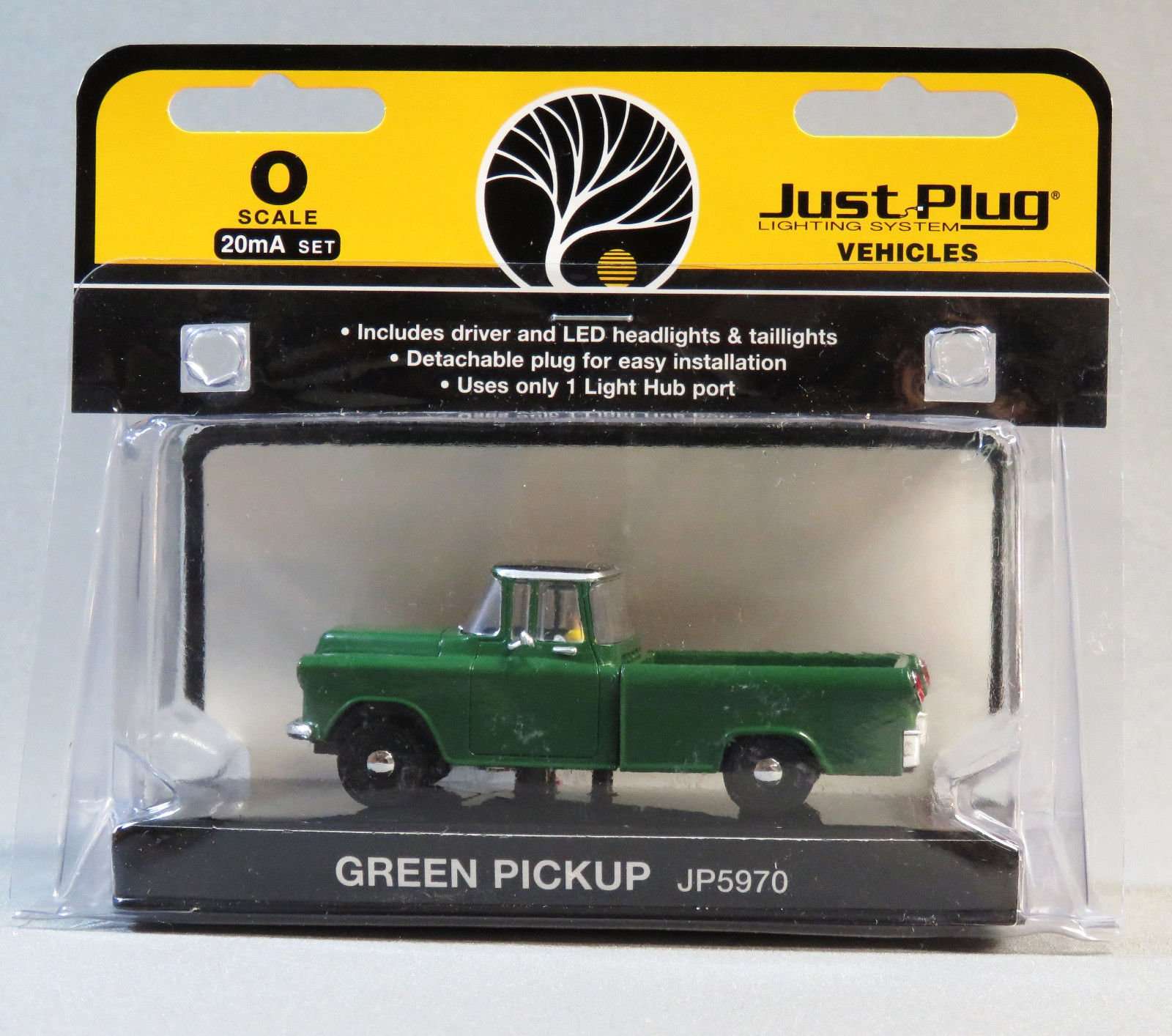 Just Plug Vehicles Woodland SCENICS Green Pickup o Gauge 2
