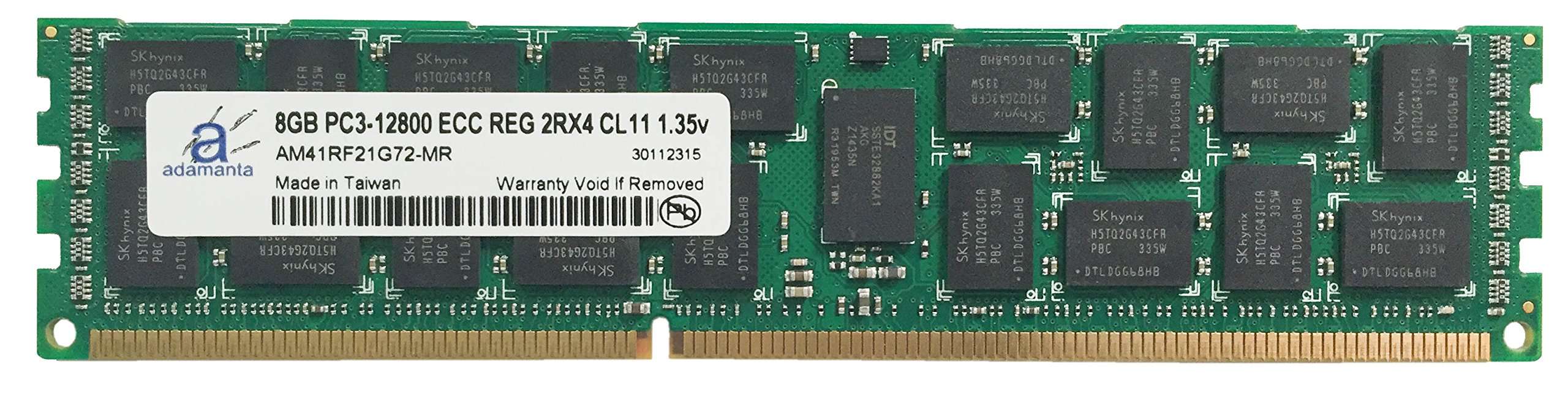Adamanta 8GB (1x8GB) Server Memory Upgrade for HP Proliant SL250s G8 DDR3 1600MHz PC3-12800 ECC Registered 2Rx4 CL11 1.35v 36 IC 1