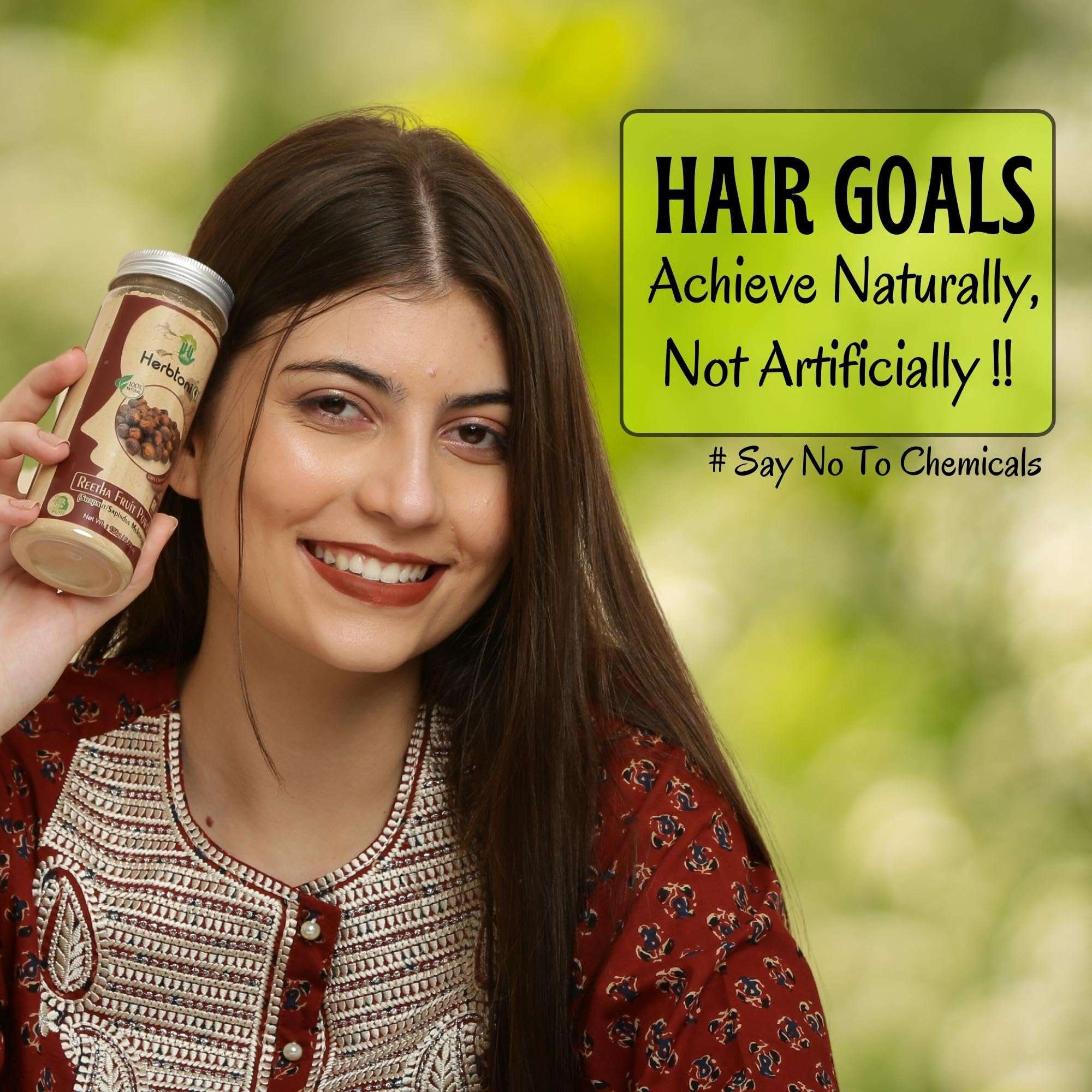 HerbtoniQ 100% Natural Reetha Fruit Powder (Soapnut/sapindus Mukorossi) For Hair Pack 150g (Pack of 4) 3