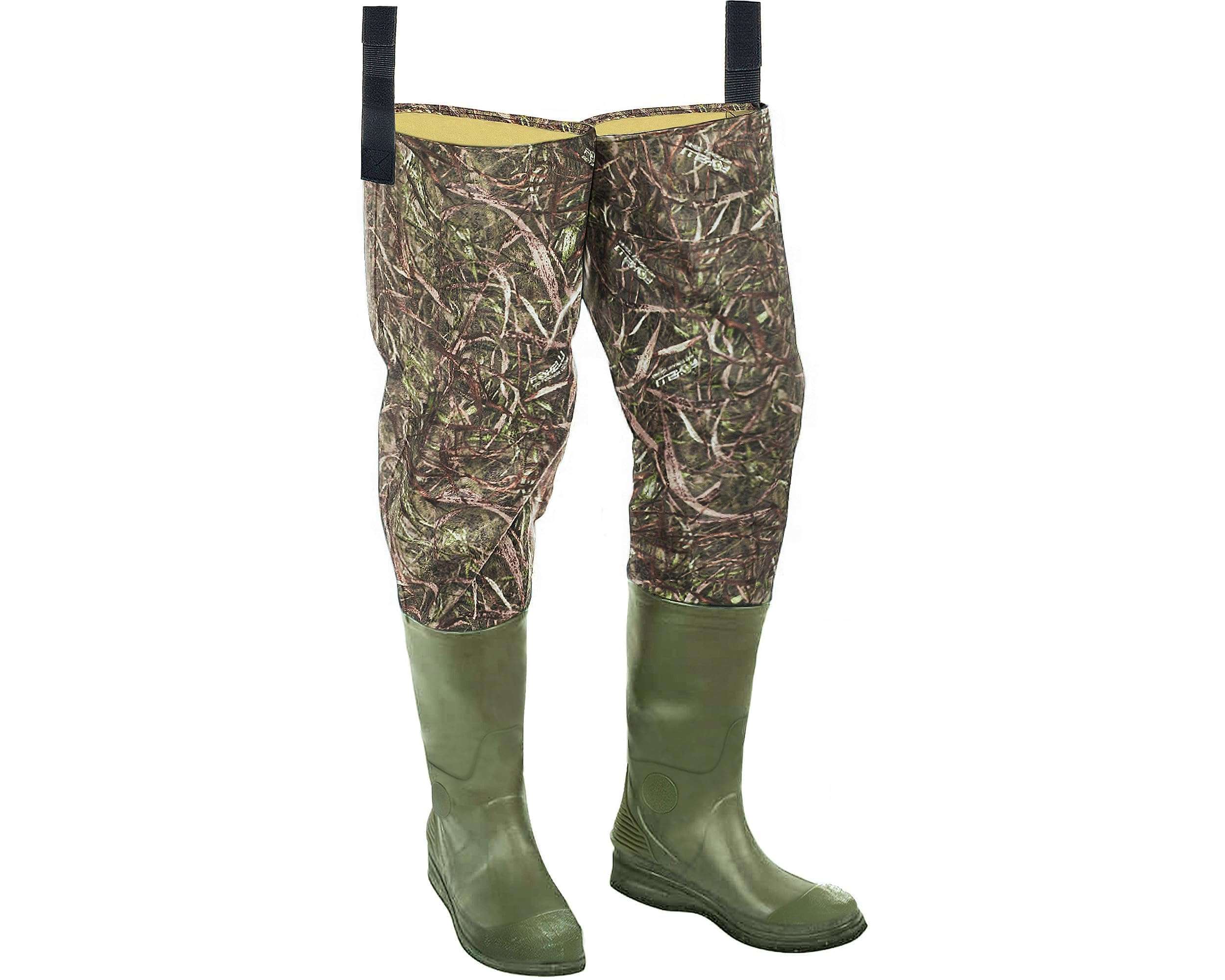 Foxelli Hip Waders – Waterproof Camo Hip Waders for Men & Women with Boots Lightweight Wading Hip Boots for Fishing & Hunting 1