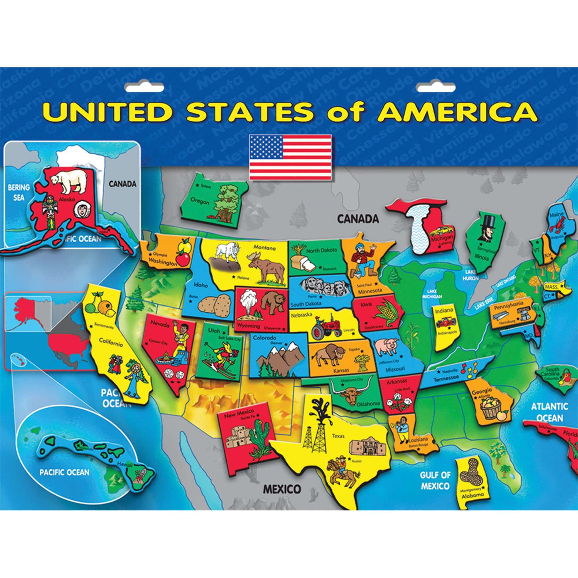 Create-A-Scene — USA Puzzle Magnetic Playset — Portable Mess-Free Magnet Activities — Creative Fun — Ages 3+ 2