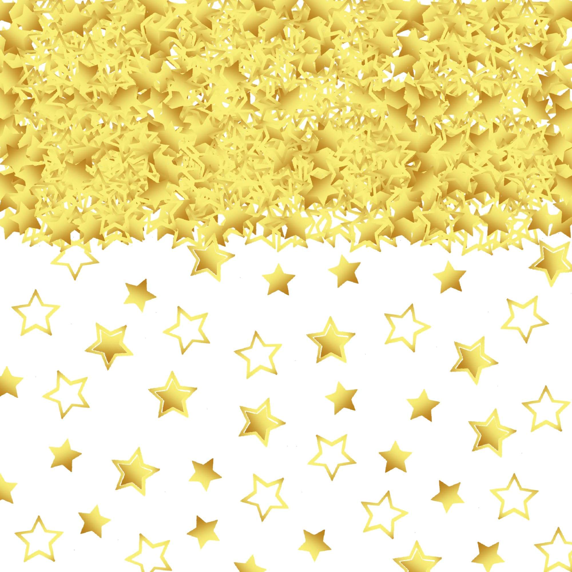 Confetti Star Sequins Table Metallic Foil Sprinkles or DIY Birthday Wedding Engagemetn Christamas New Year Theme Party Celebrations Favor Party Supplies(Golden,2 SIZE) 1