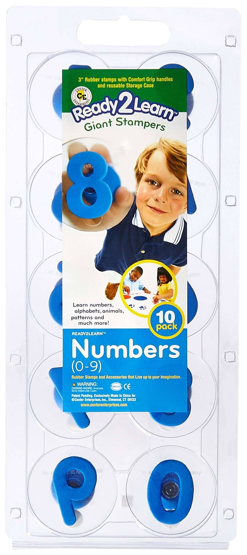 READY 2 LEARN Giant Stampers - Numbers 0-9 - Set of 10 - Easy to Hold Foam Stamps for Kids - Arts and Crafts Stamps for Displays, Posters, Signs and DIY Projects 4
