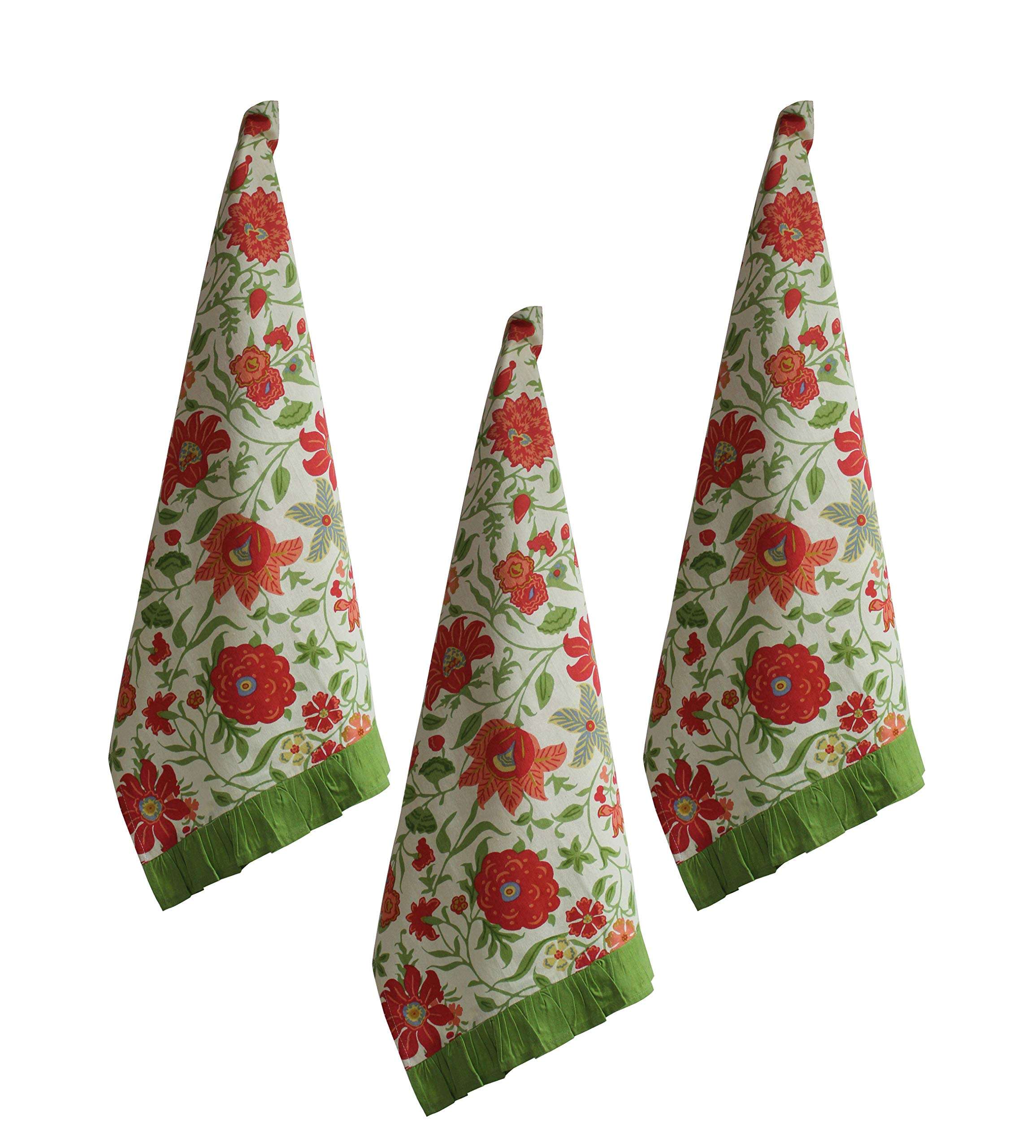 Kitchen Towels - Set of 3 Ultra Absorbent and Fast Drying Professional Grade Cotton Dishcloths for Everyday Cooking Baking - 45x70 Cms 1